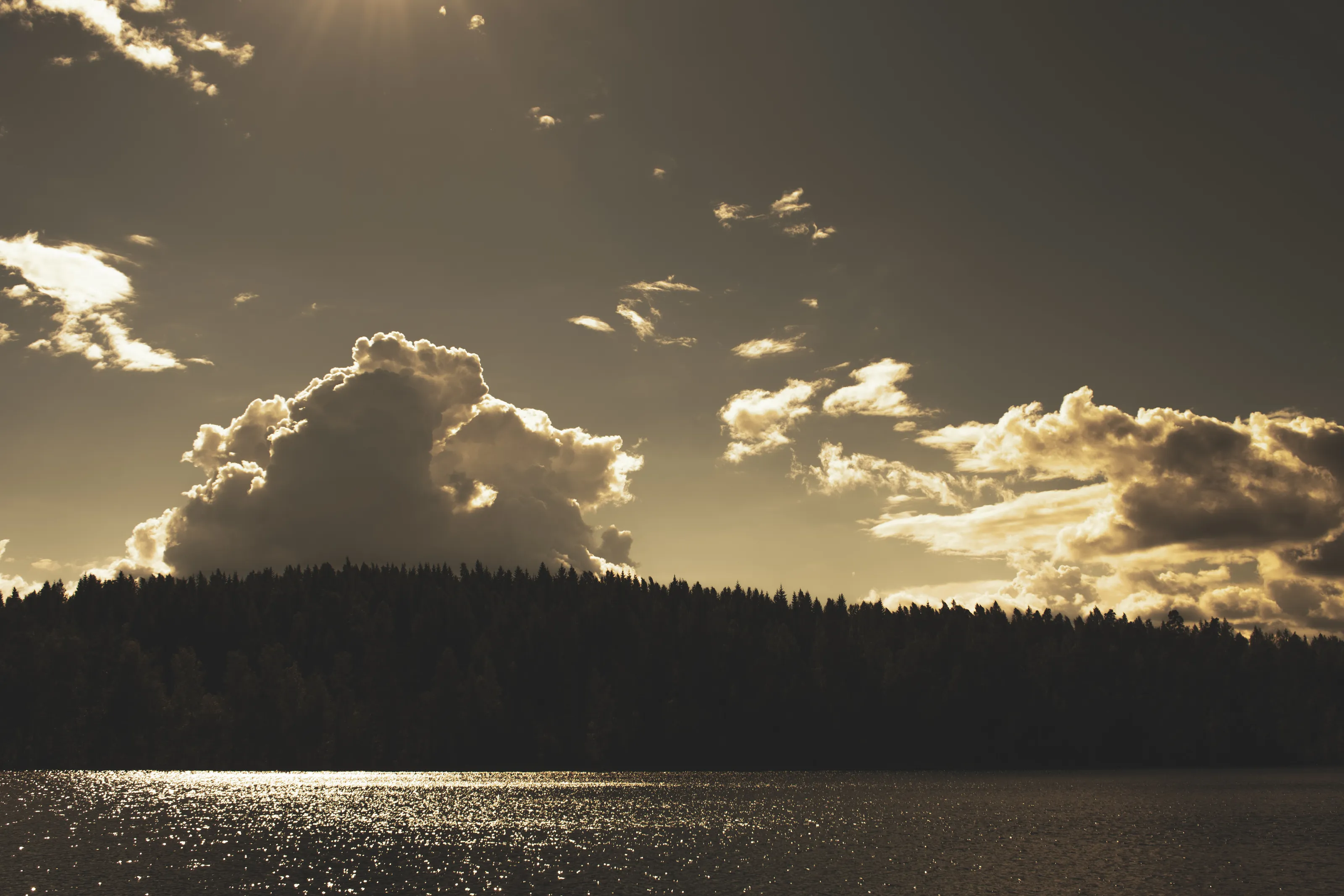 Lake and clouds