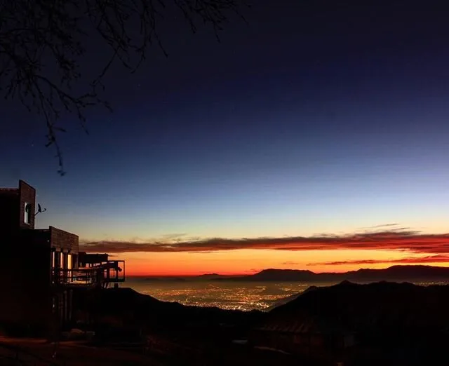 Santiago Sunset from above