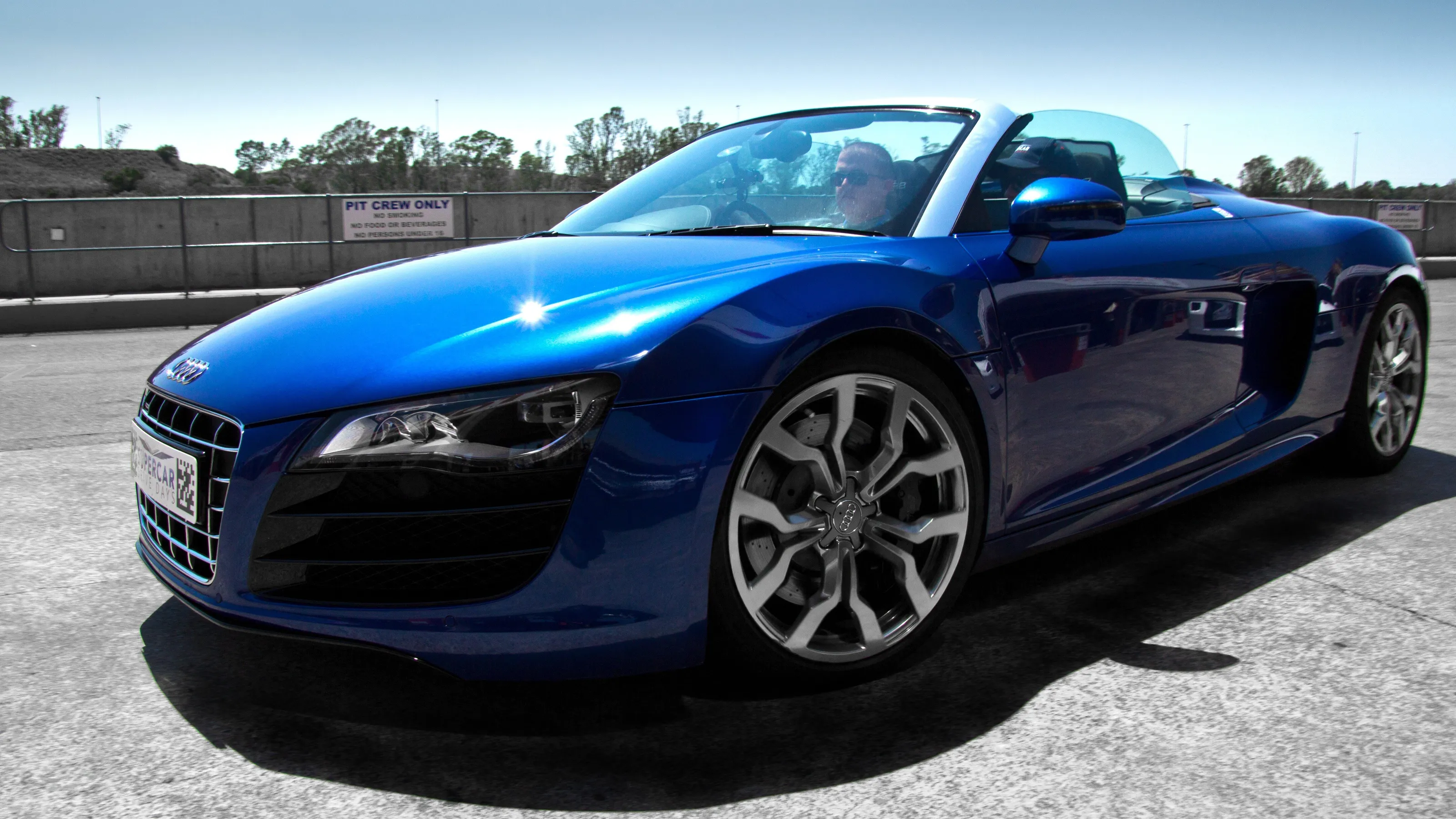 Audi R8 Supercar possing