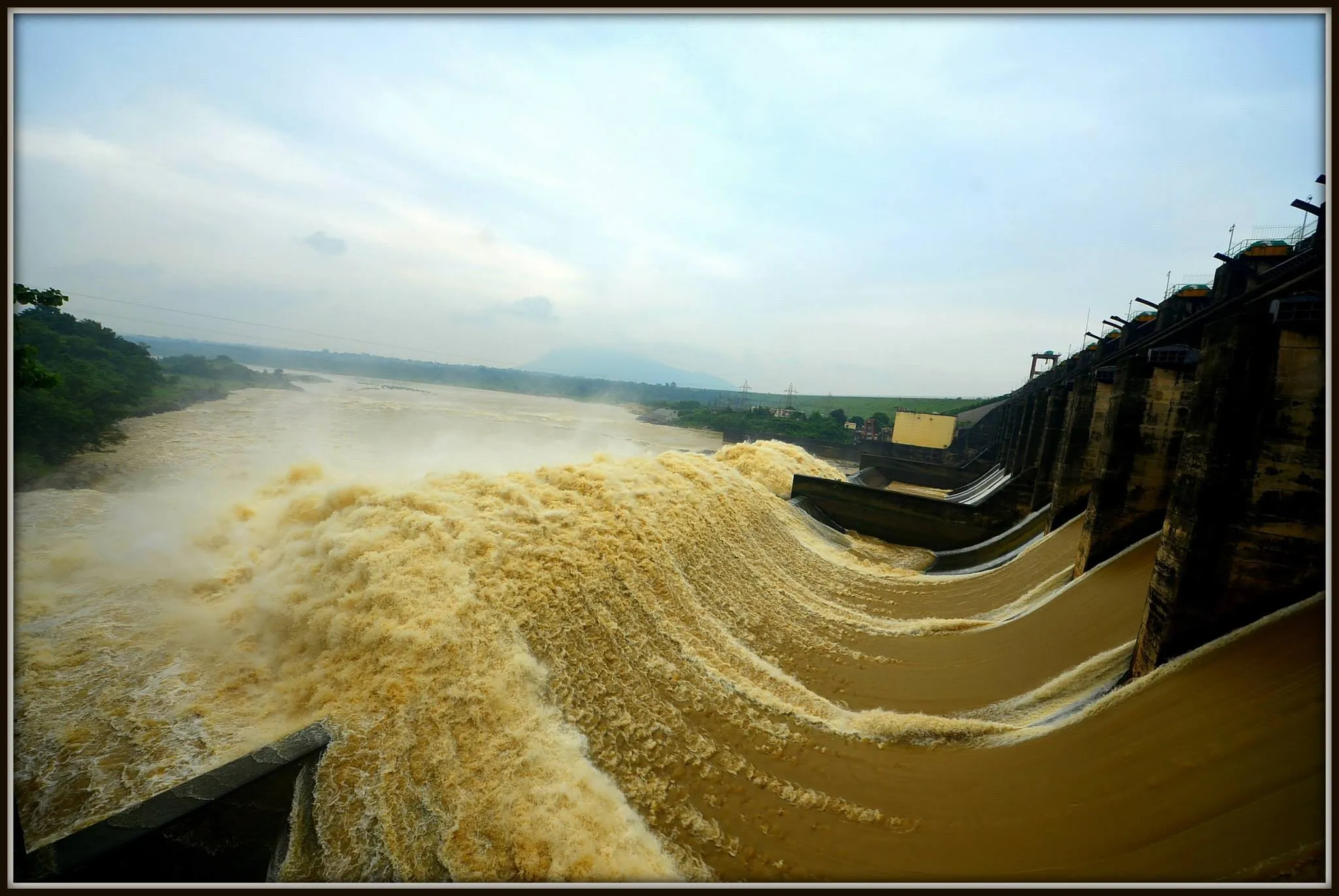 Moment of Full Dam Gate Opening