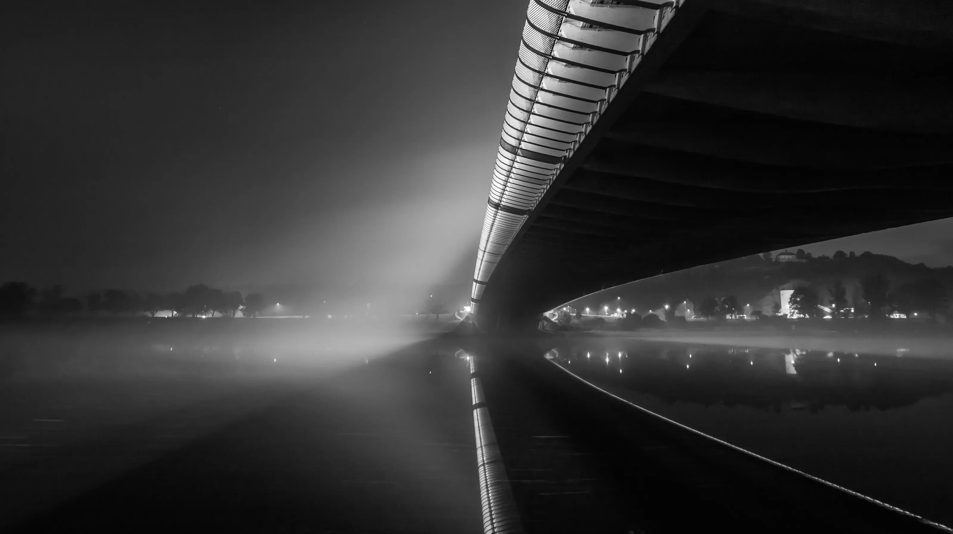 Troja Bridge in Fog