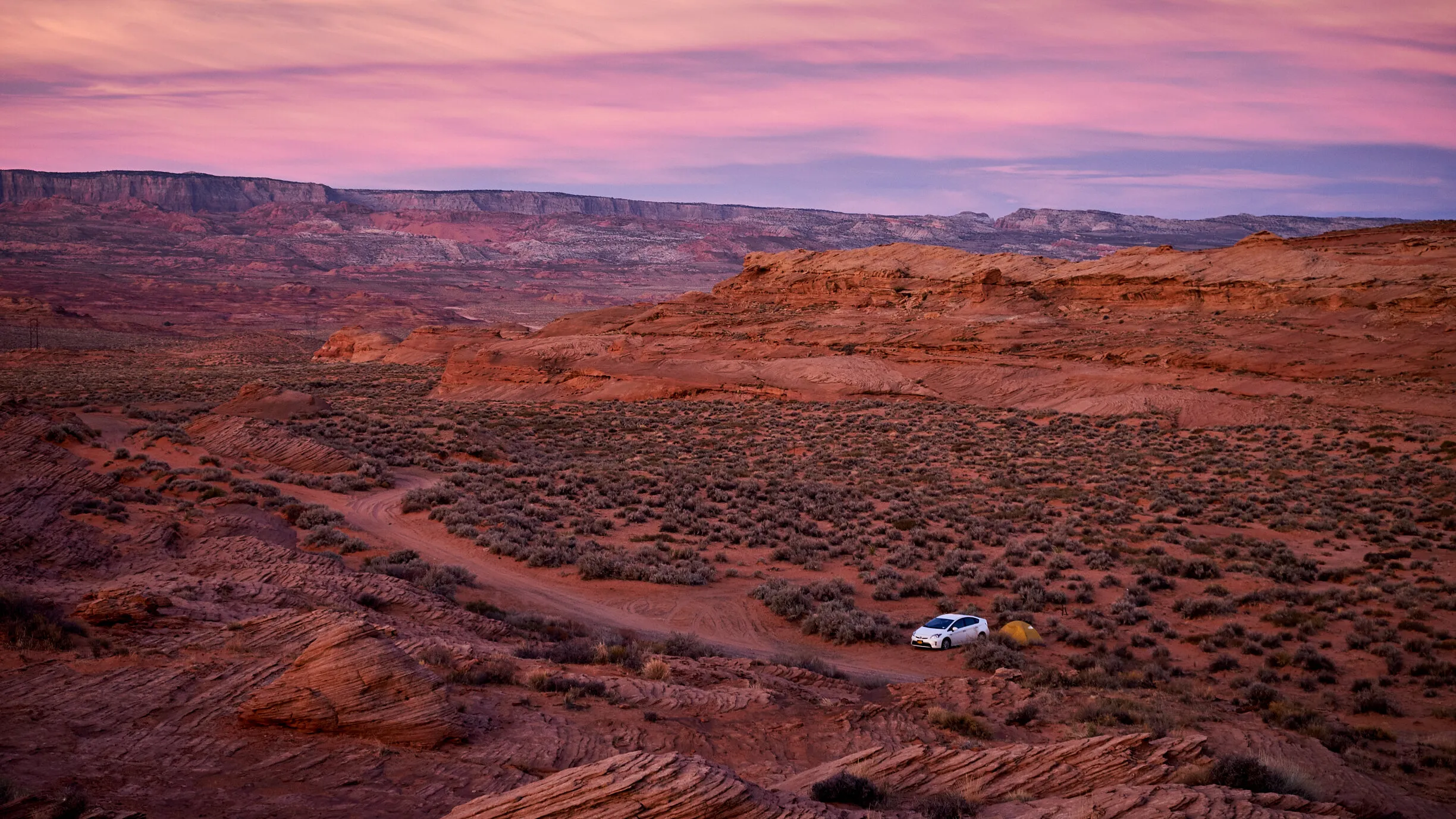 One Car, One Tent and the Open Road.