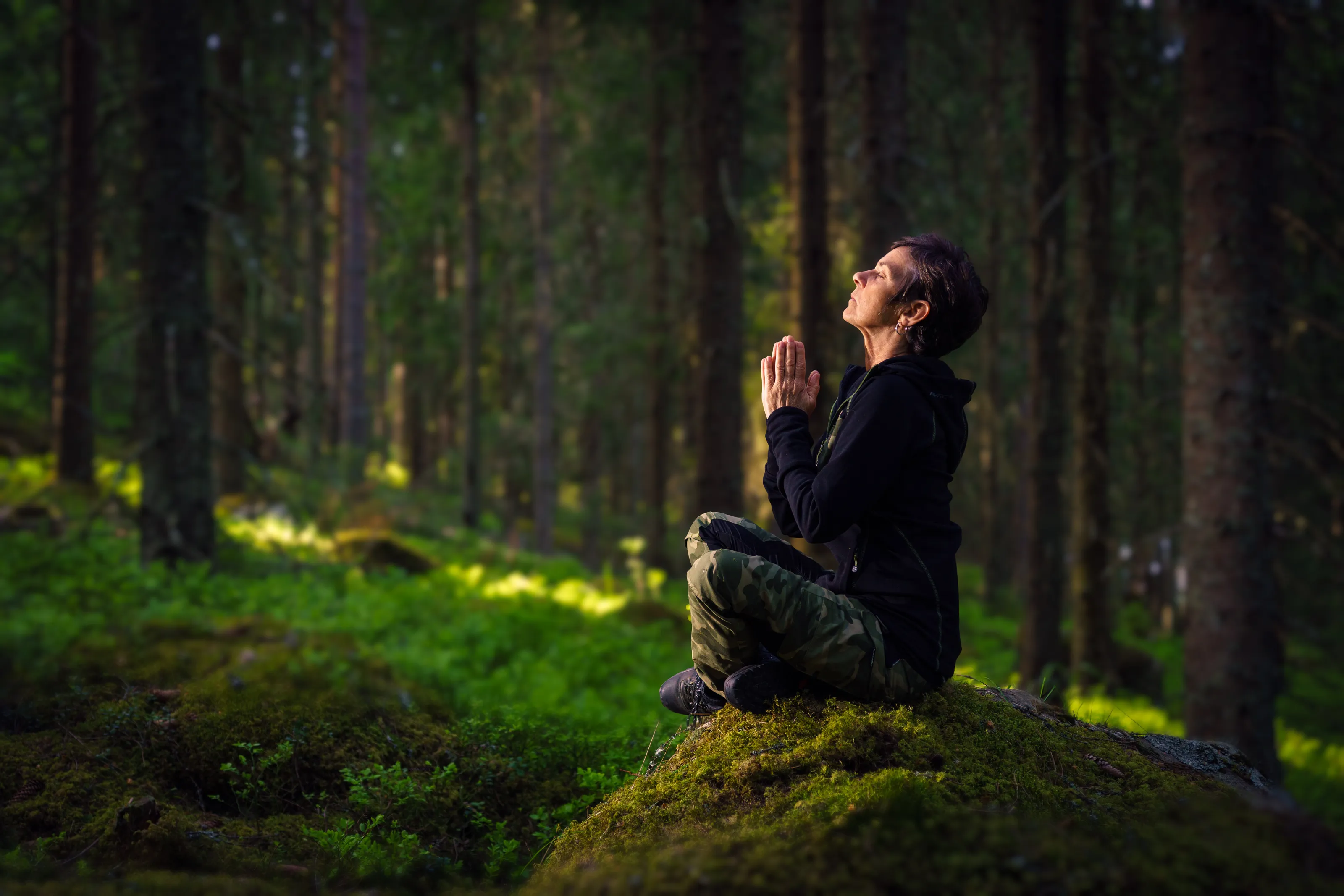 A prayer in the woods