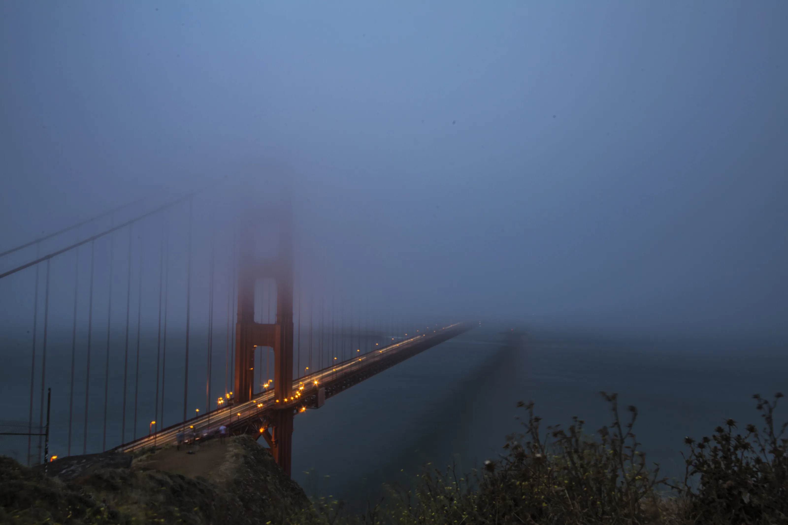 Golden Gate Bridge in fog