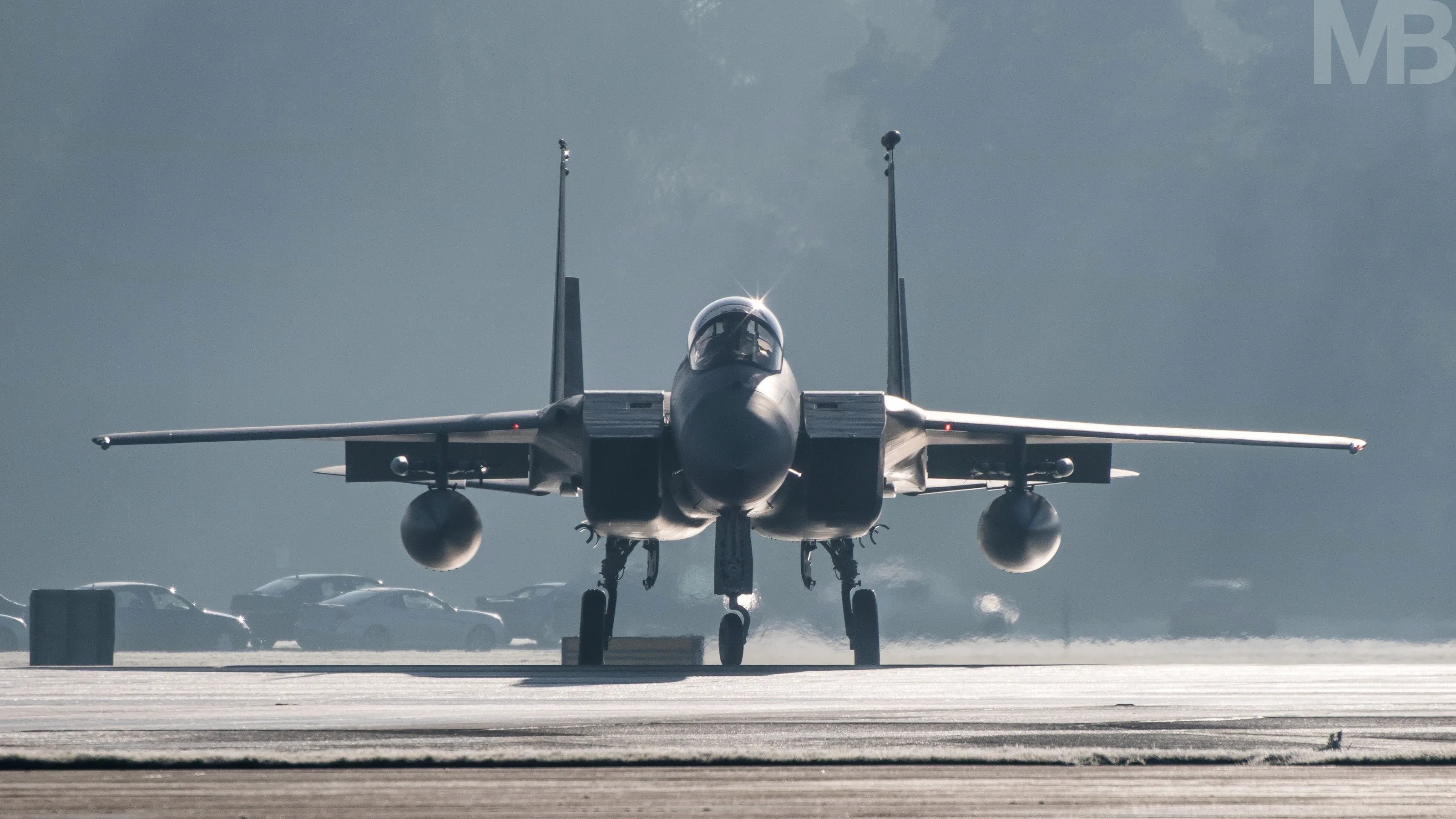 Head on with an F-15 from the Liberty Wing at RAF Lakenheath.