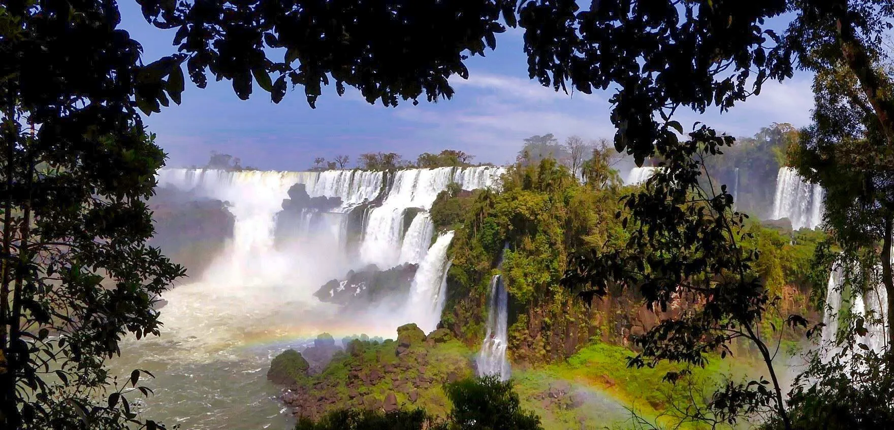 Iguazu Falls Brazil with rainbow
