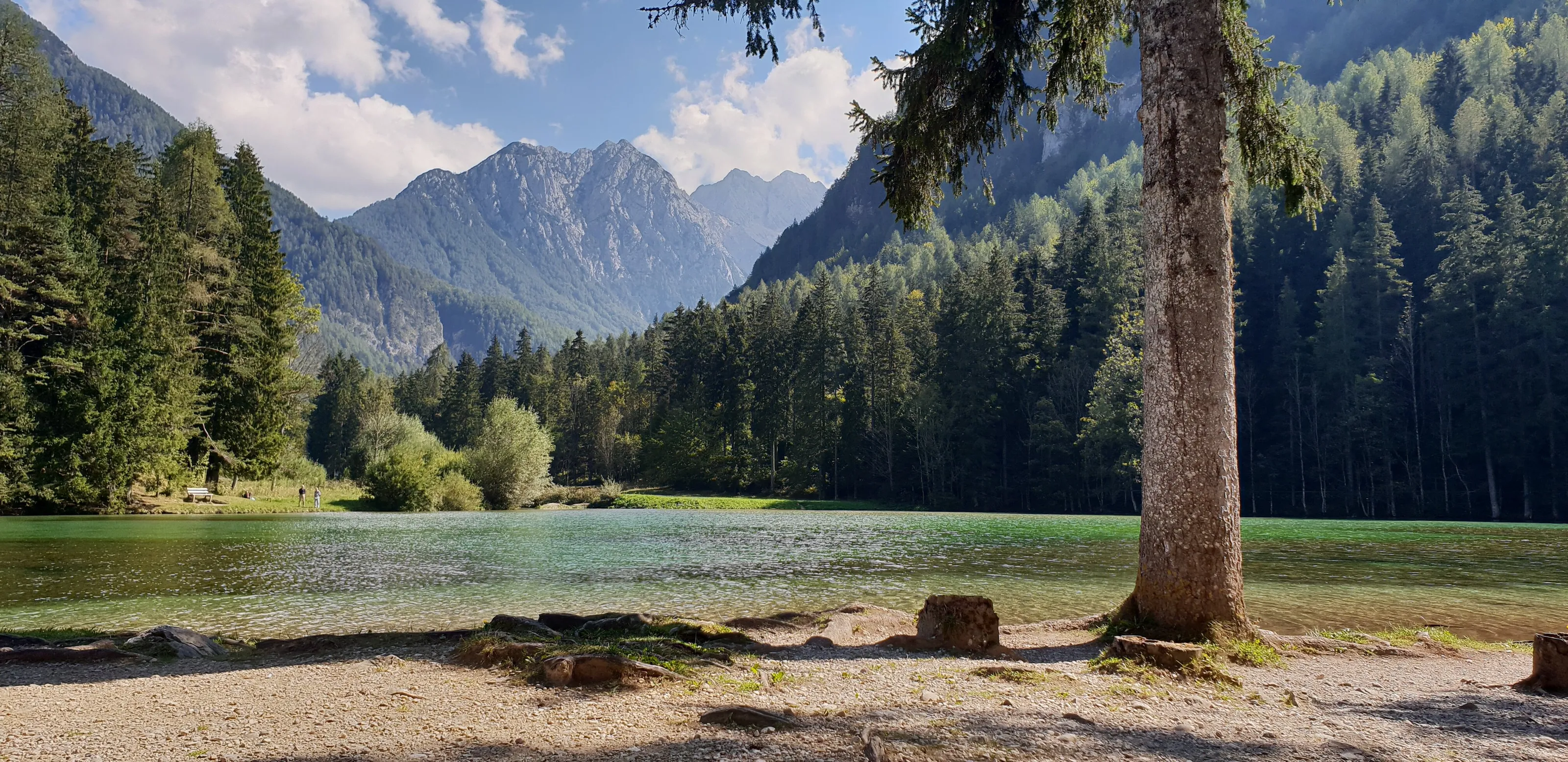 Hidden between the mountains.