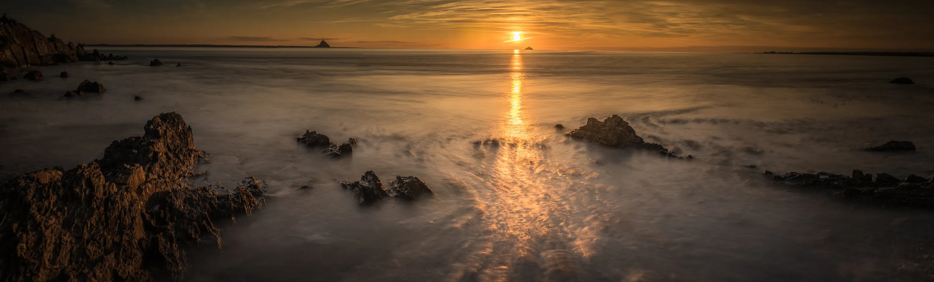 High Tides Sunset Du Mont St. Michel