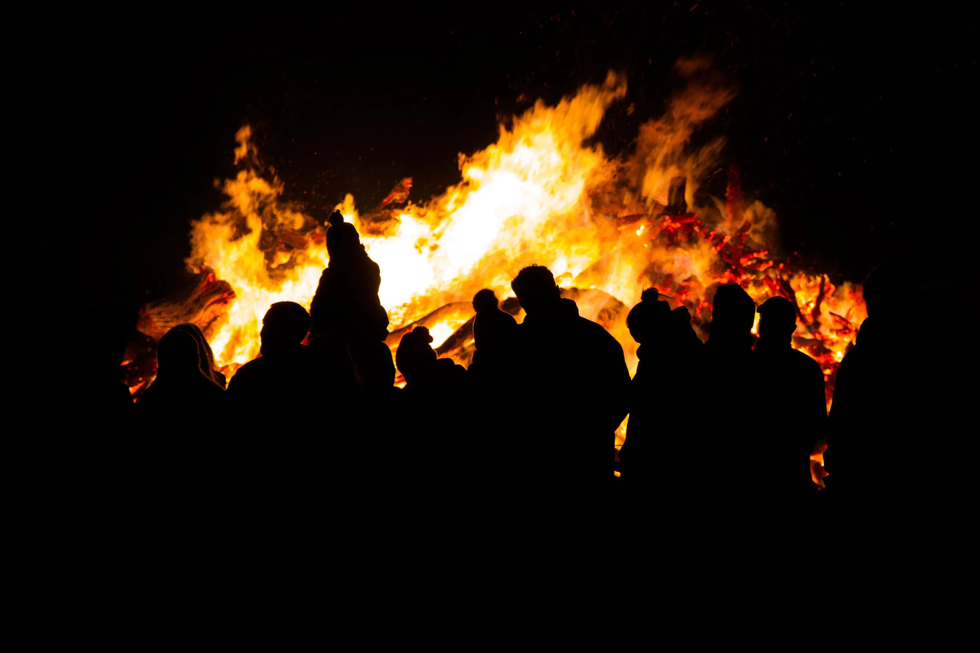 Bonfire night silhouettes