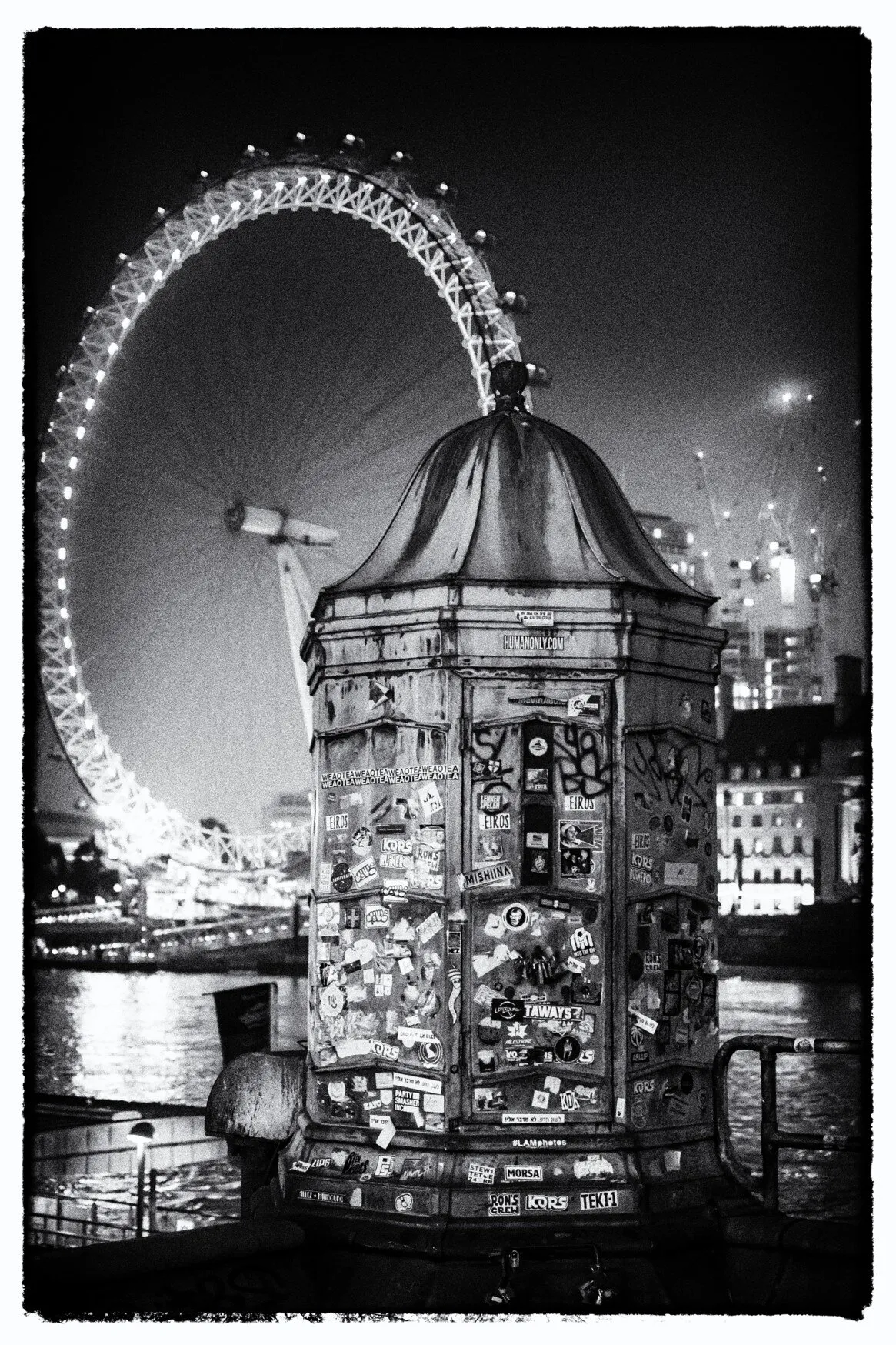 London Eye from near Big Ben at night