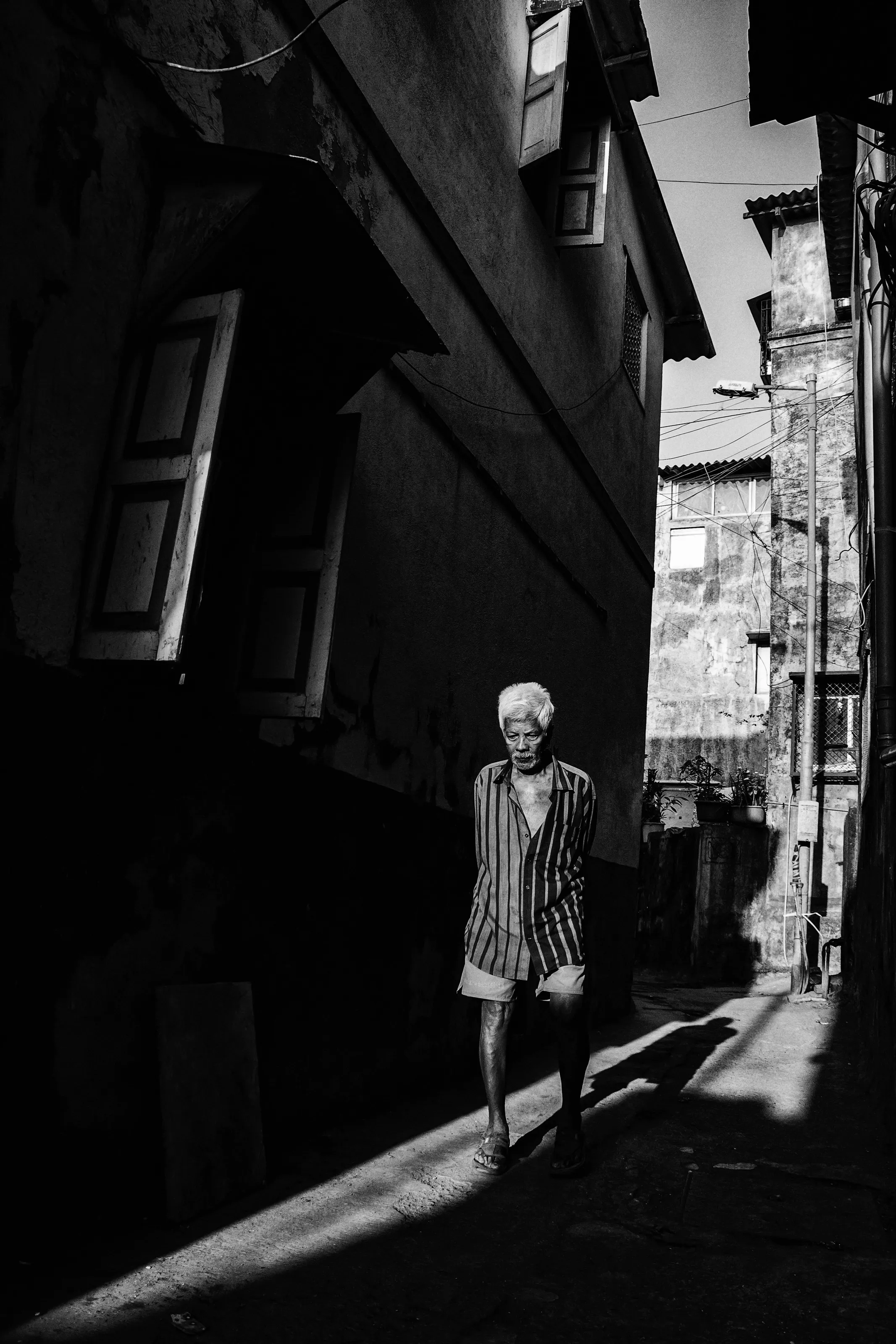 Black and white street