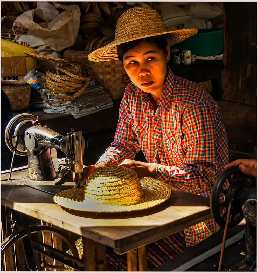 Burmese hatmaker