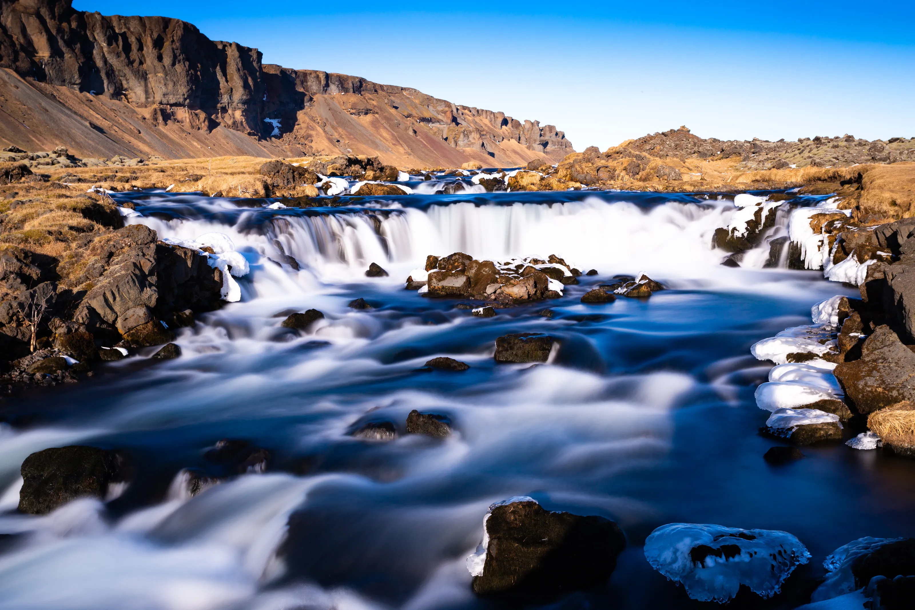 Milky river in Iceland