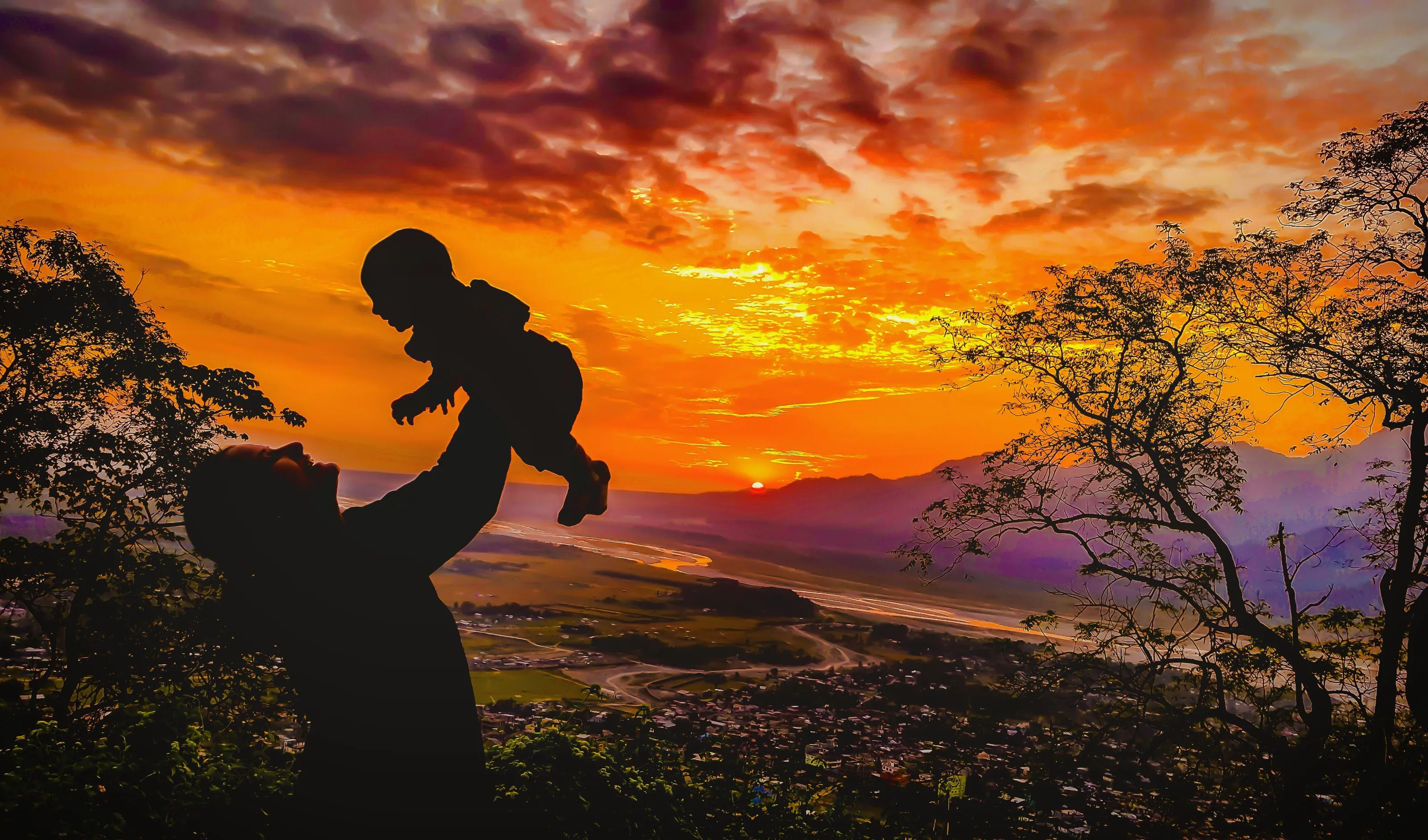 Mother love and the beautiful nature