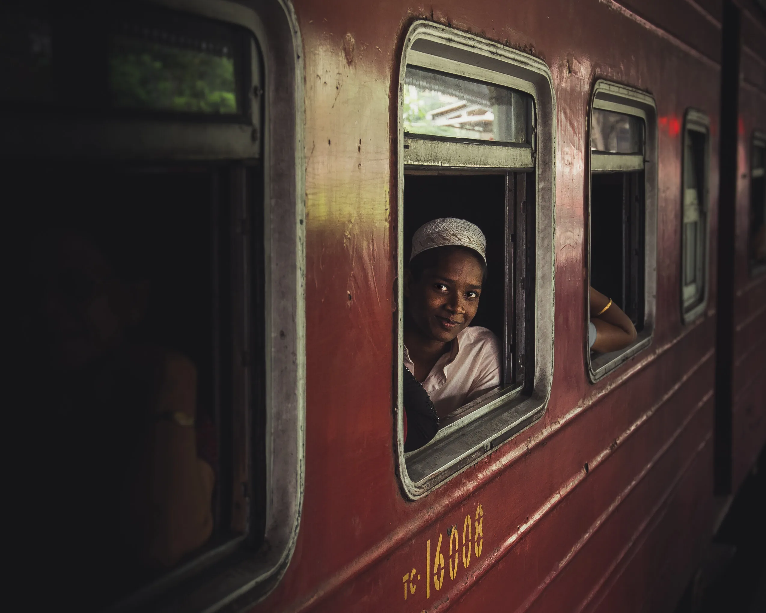The kid in the train