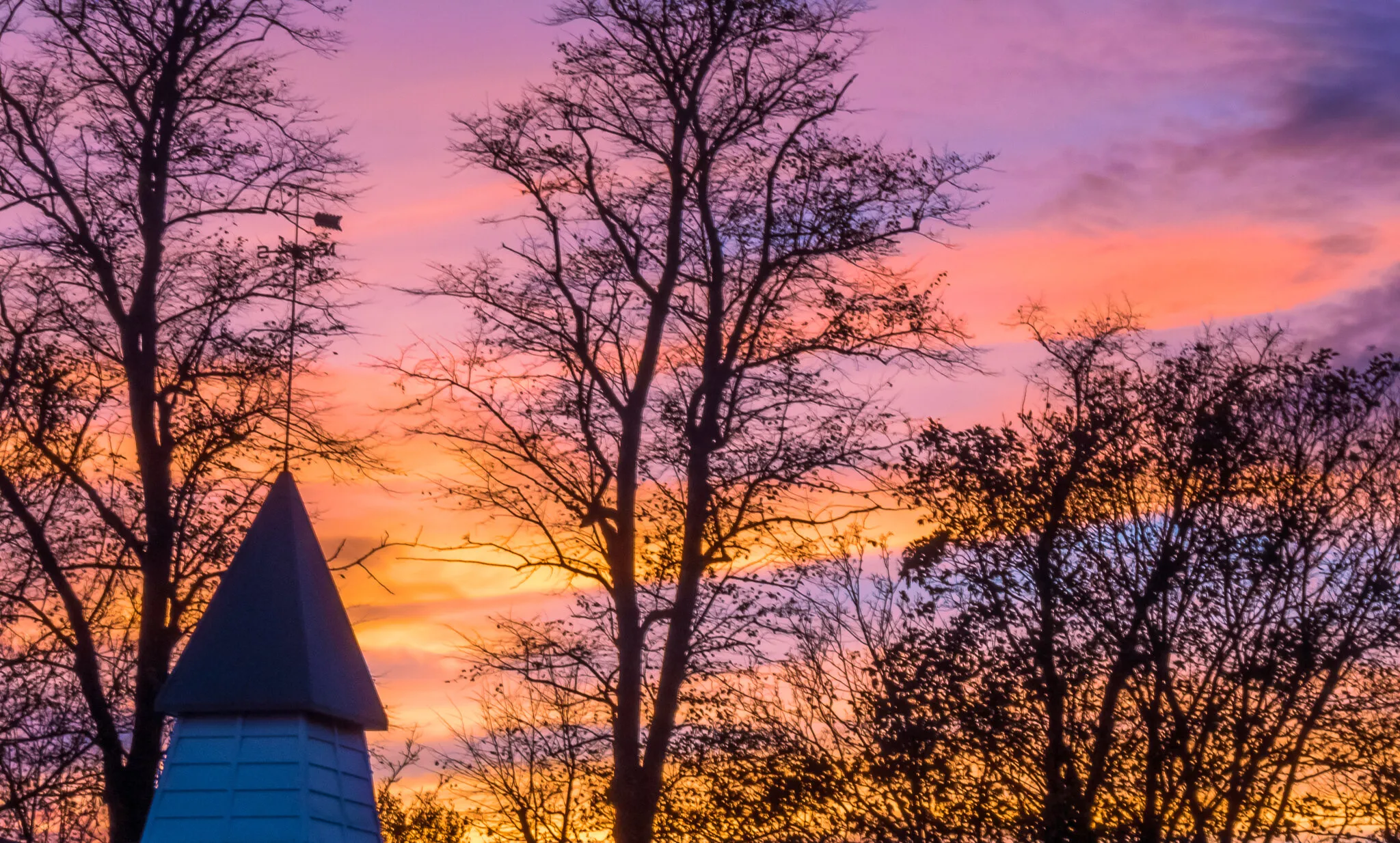 Sunset this evening in Bury St Edmunds