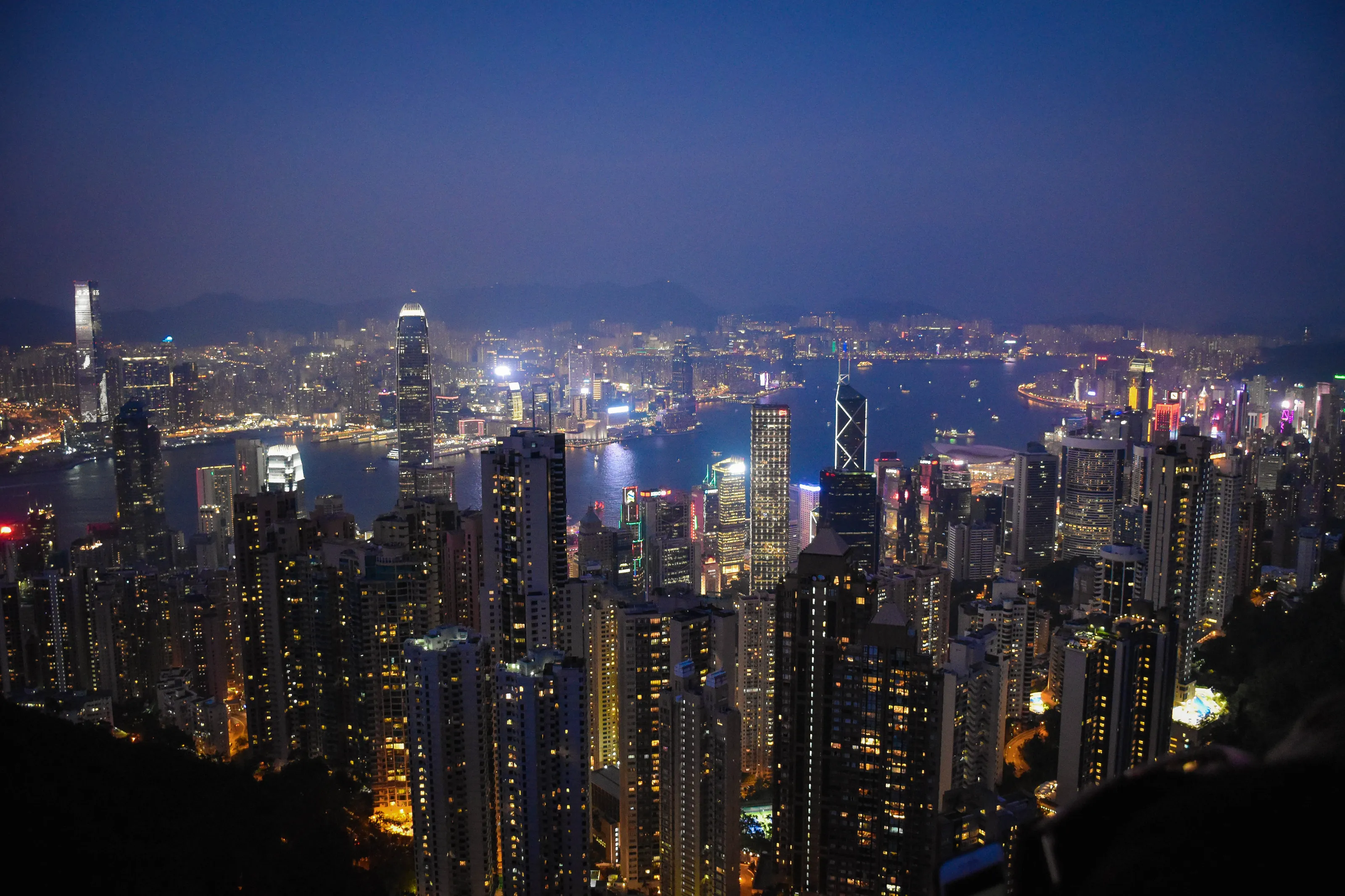 View from the Peak of Hong Kong