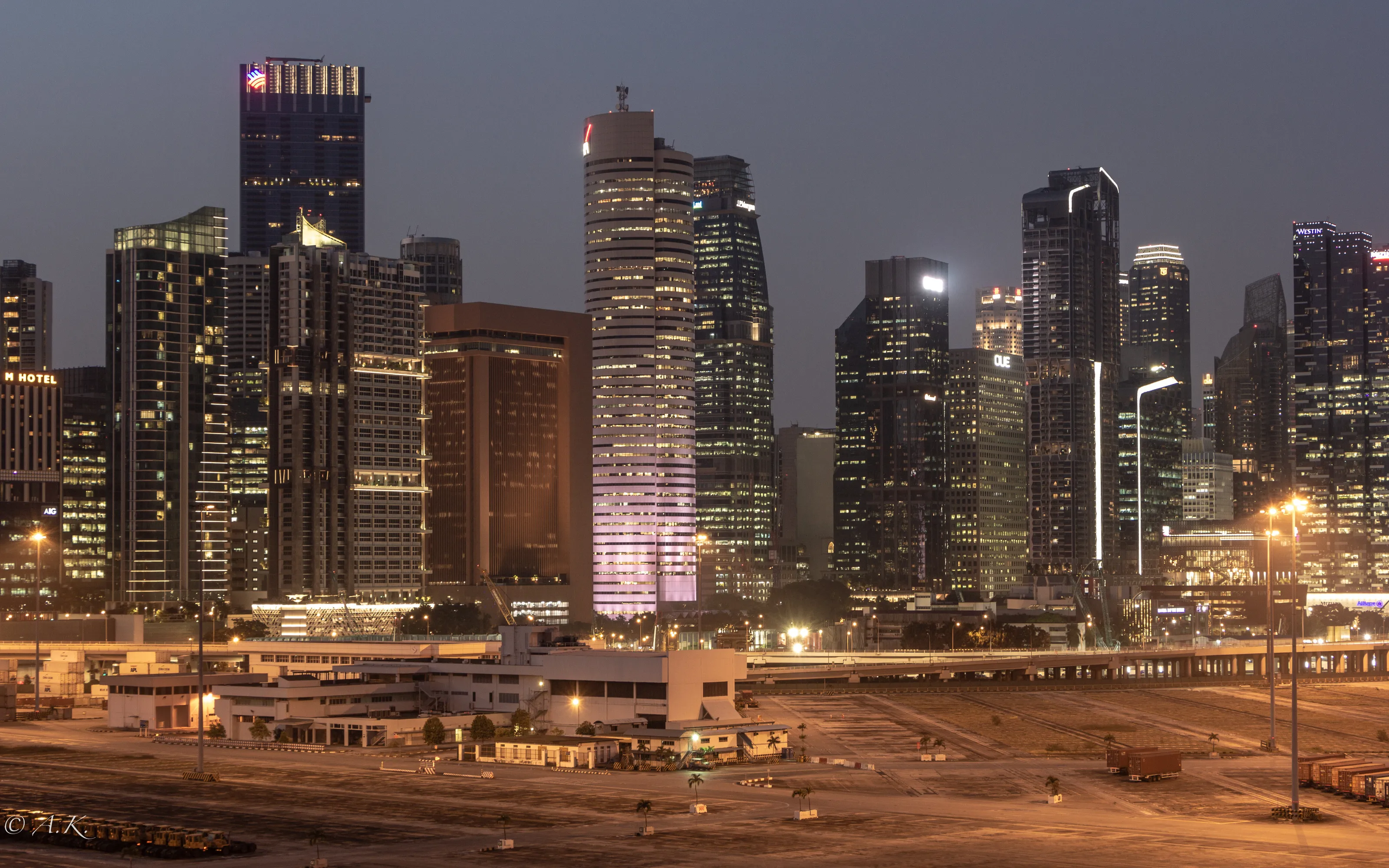 Beautiful Singapore View from Harbour