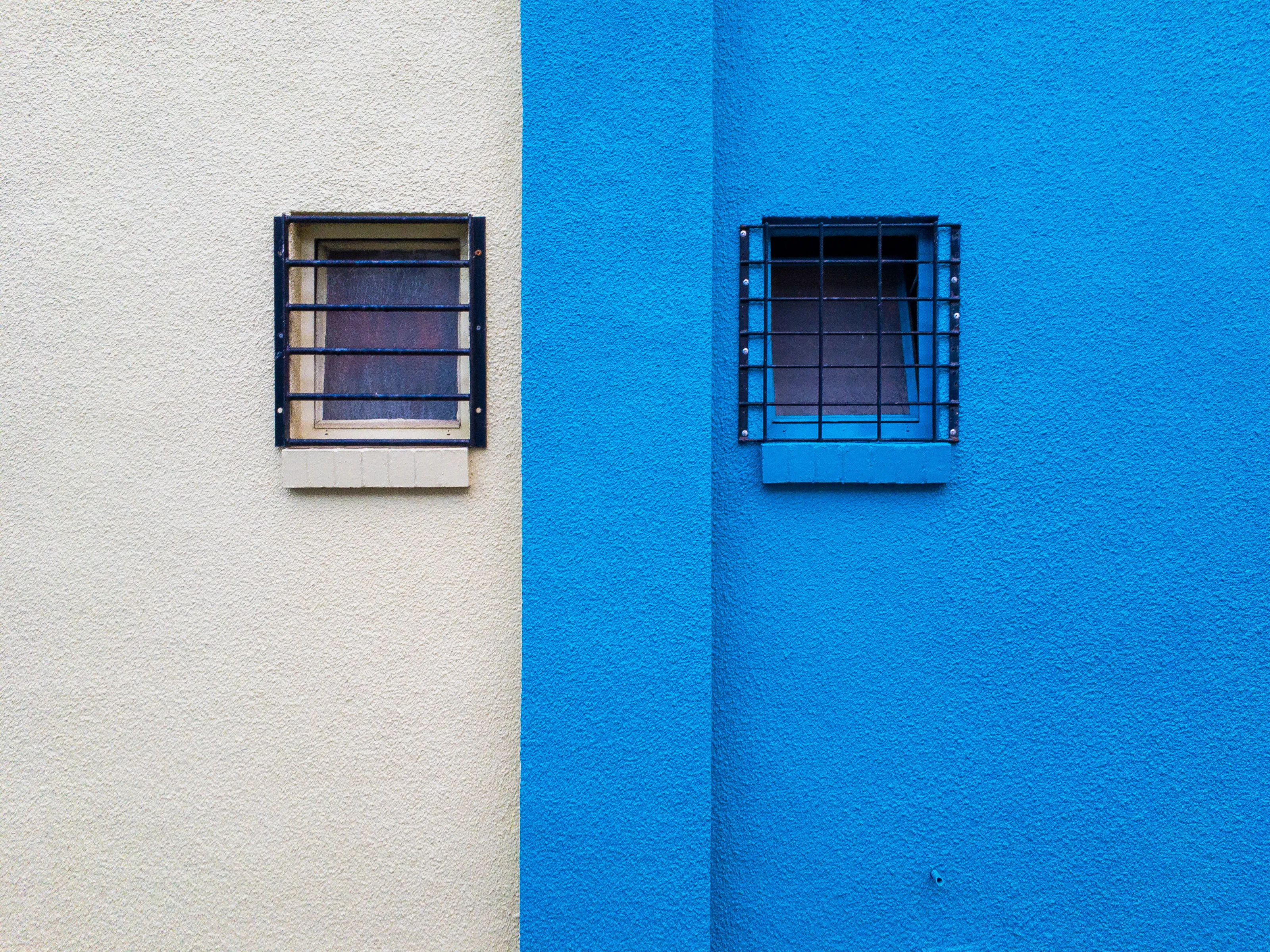 White and Blue