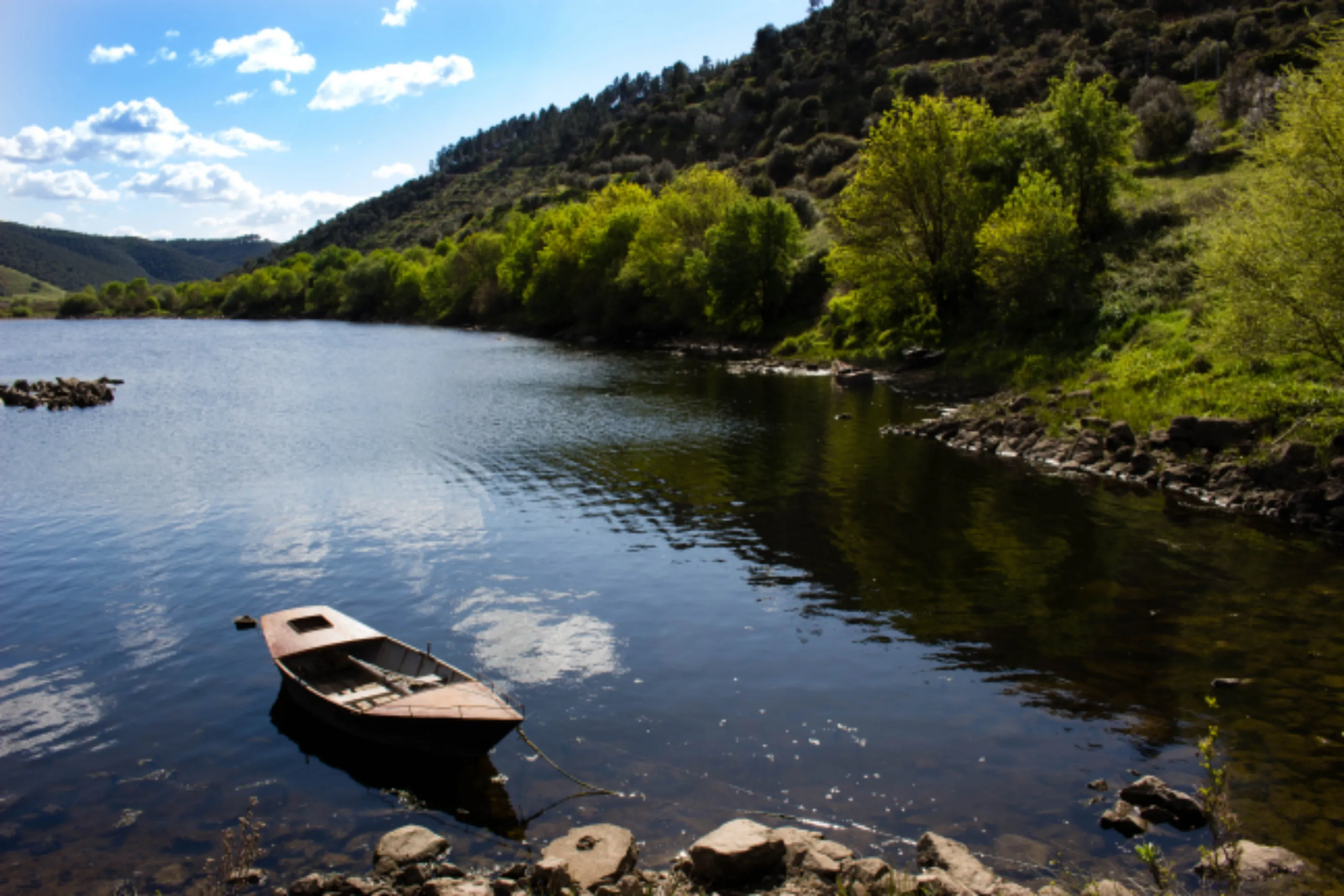 Boat on river