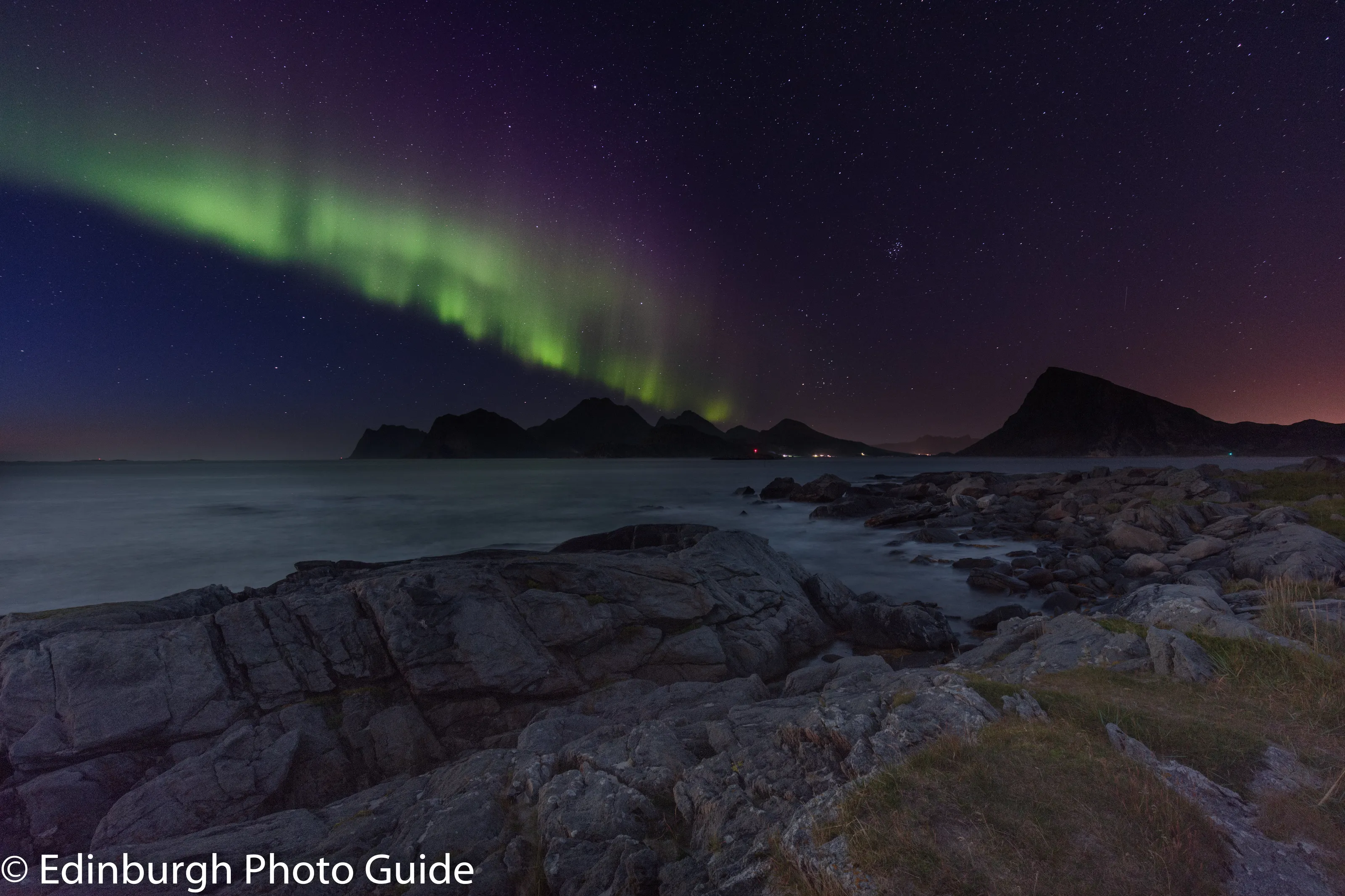 The Aurora over Storsandnes Beach, Lofoten Islands