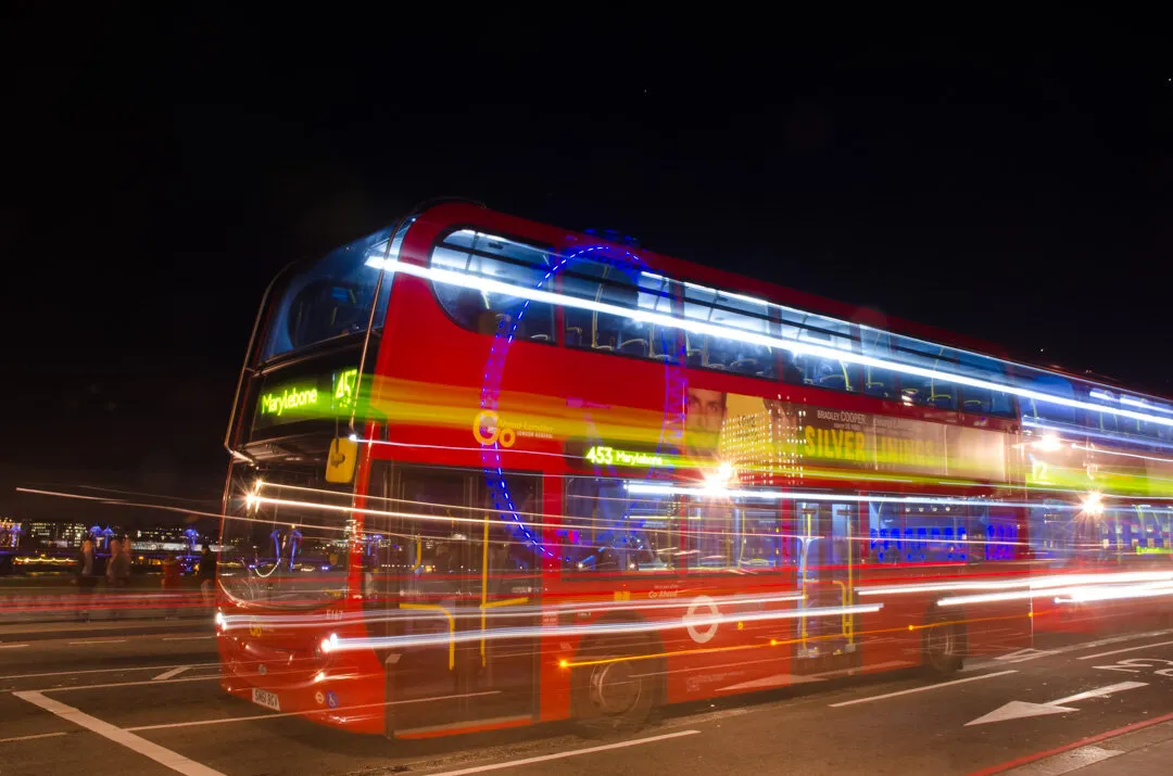 streaking bus