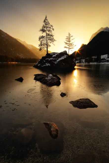 Ice sunset