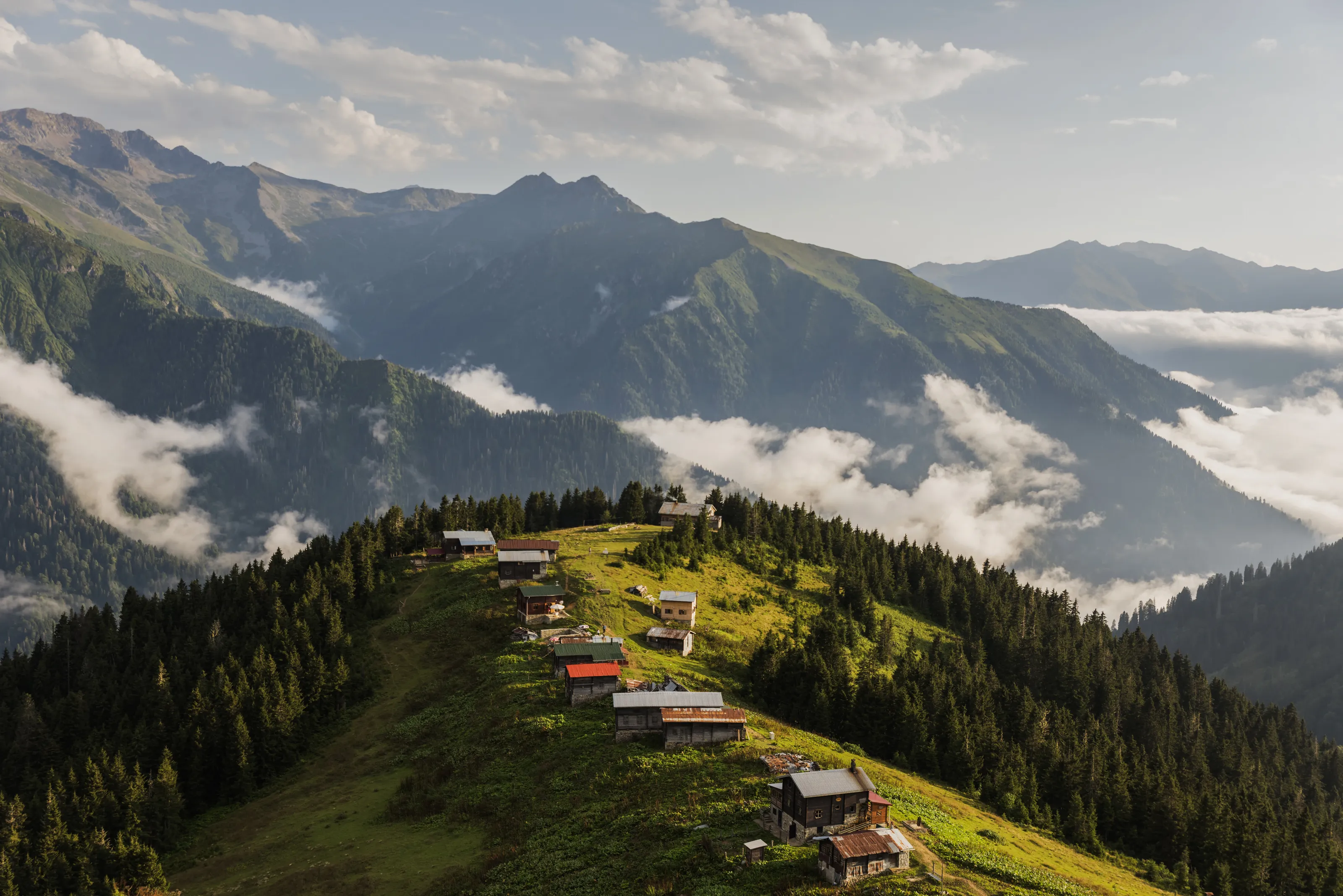 Pokut Plateau Rize Camlihemsin,Pokut plateau in the Black Sea and Turkey. Rize, Turkey.