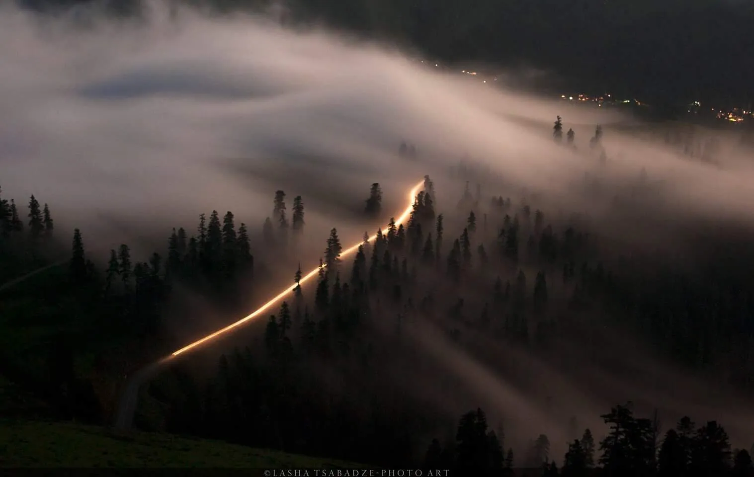 Light through thr forest
