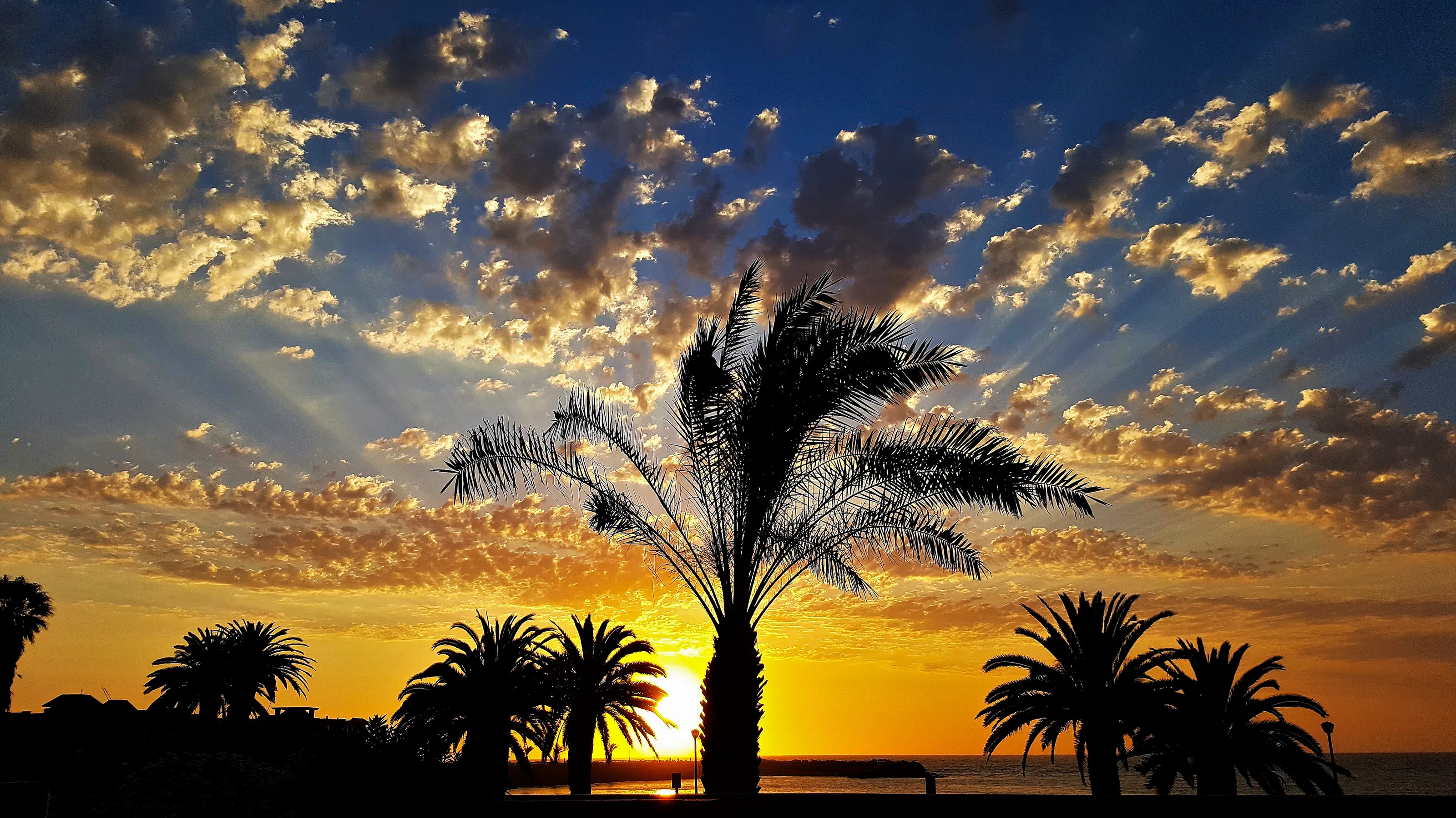 Colourful namibian sunset