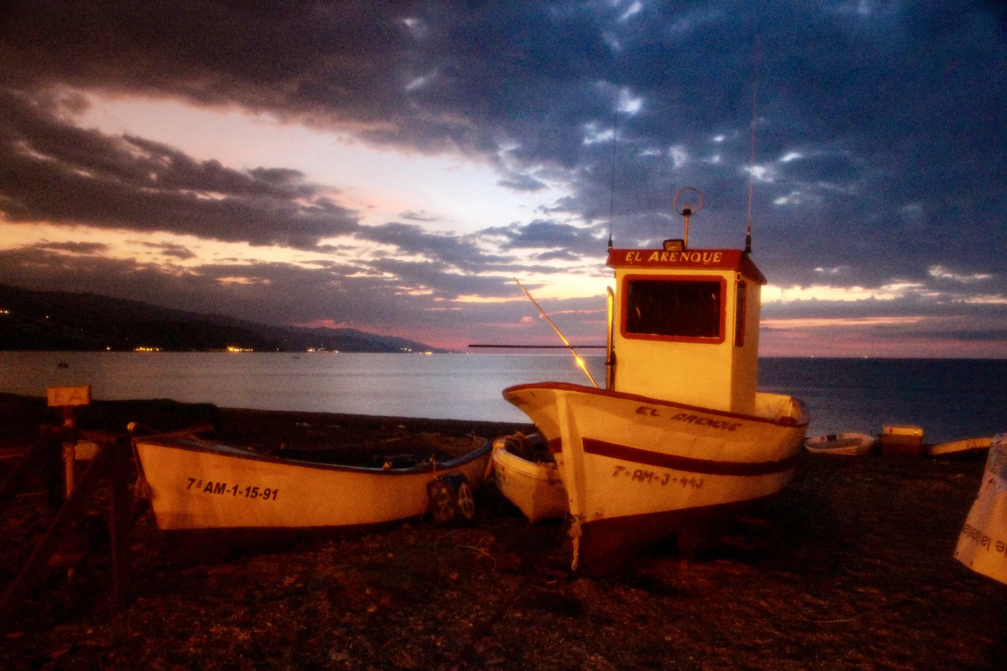 Fishing boats ashore