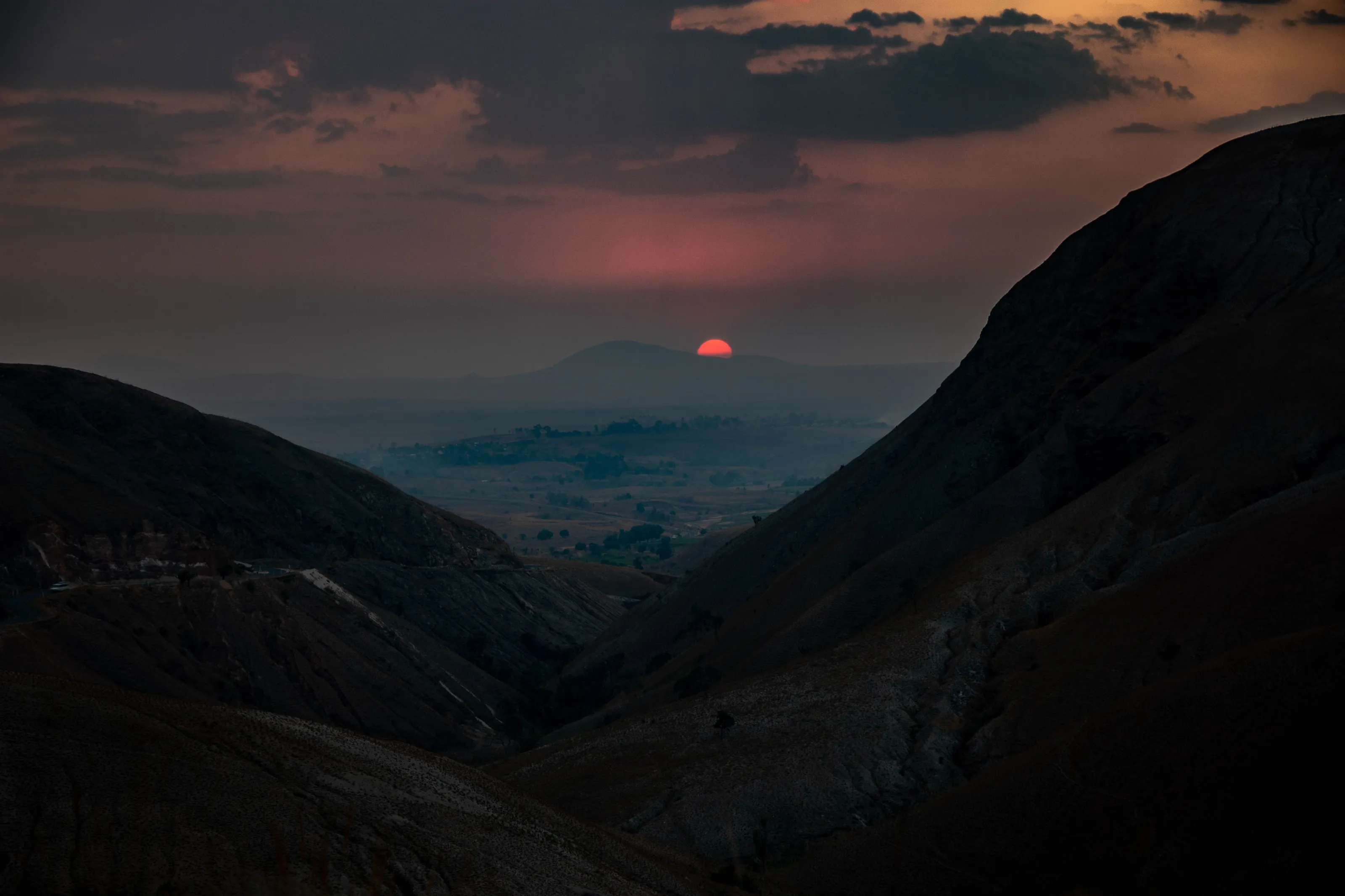 Sunset over the mountains of Madagascar