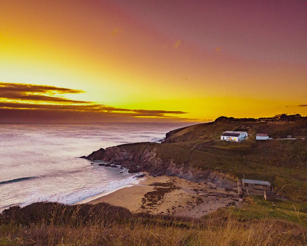 Sunset over Mullion Cove