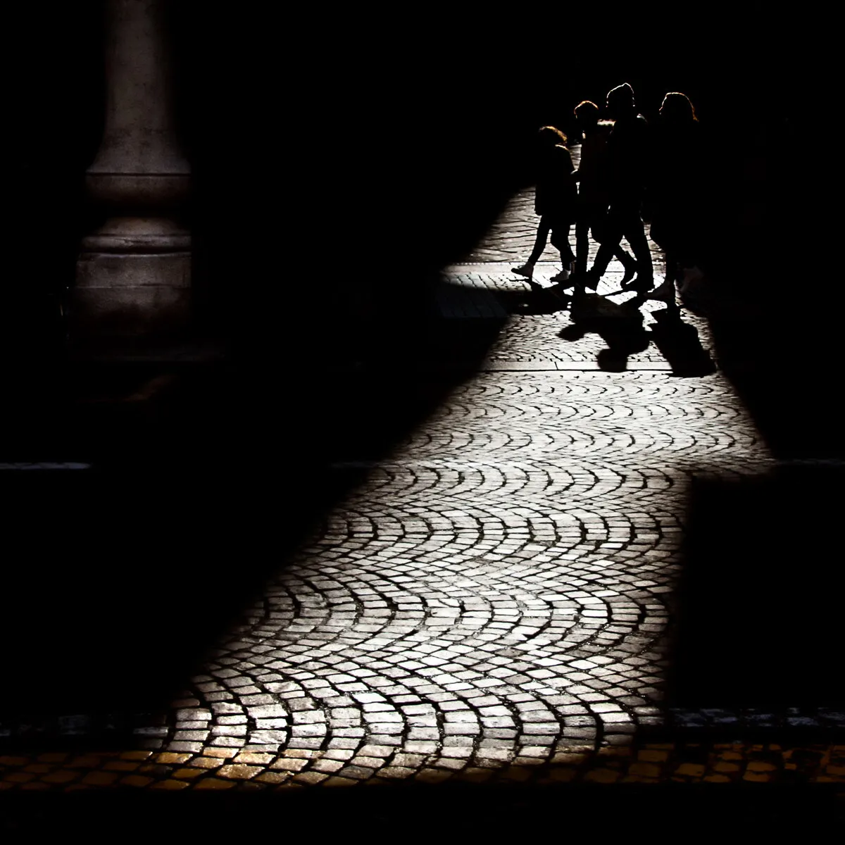 Family in a sunbeam