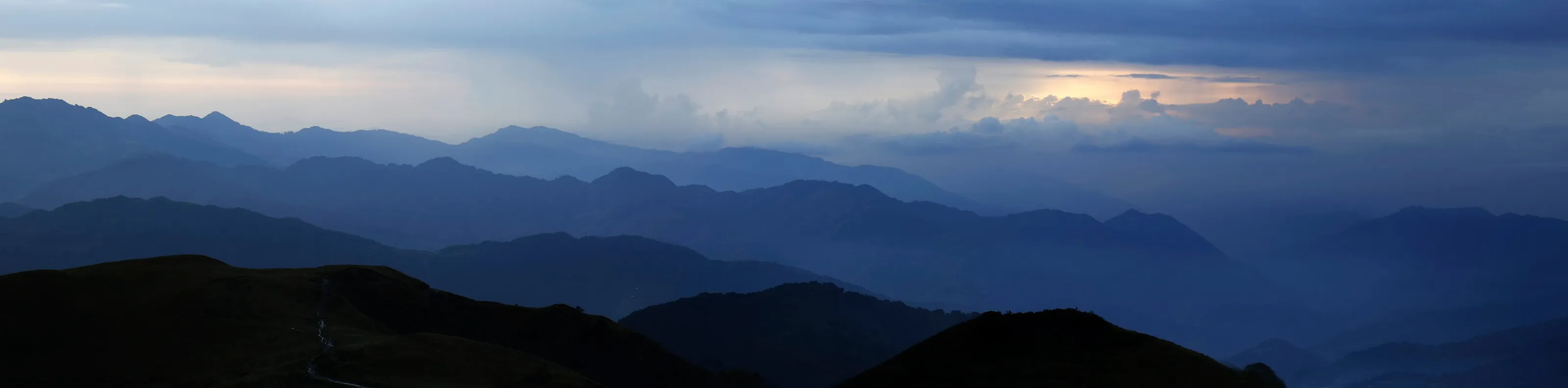 Duskk over the Himalayan foothills