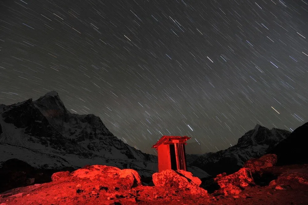 Red toilet