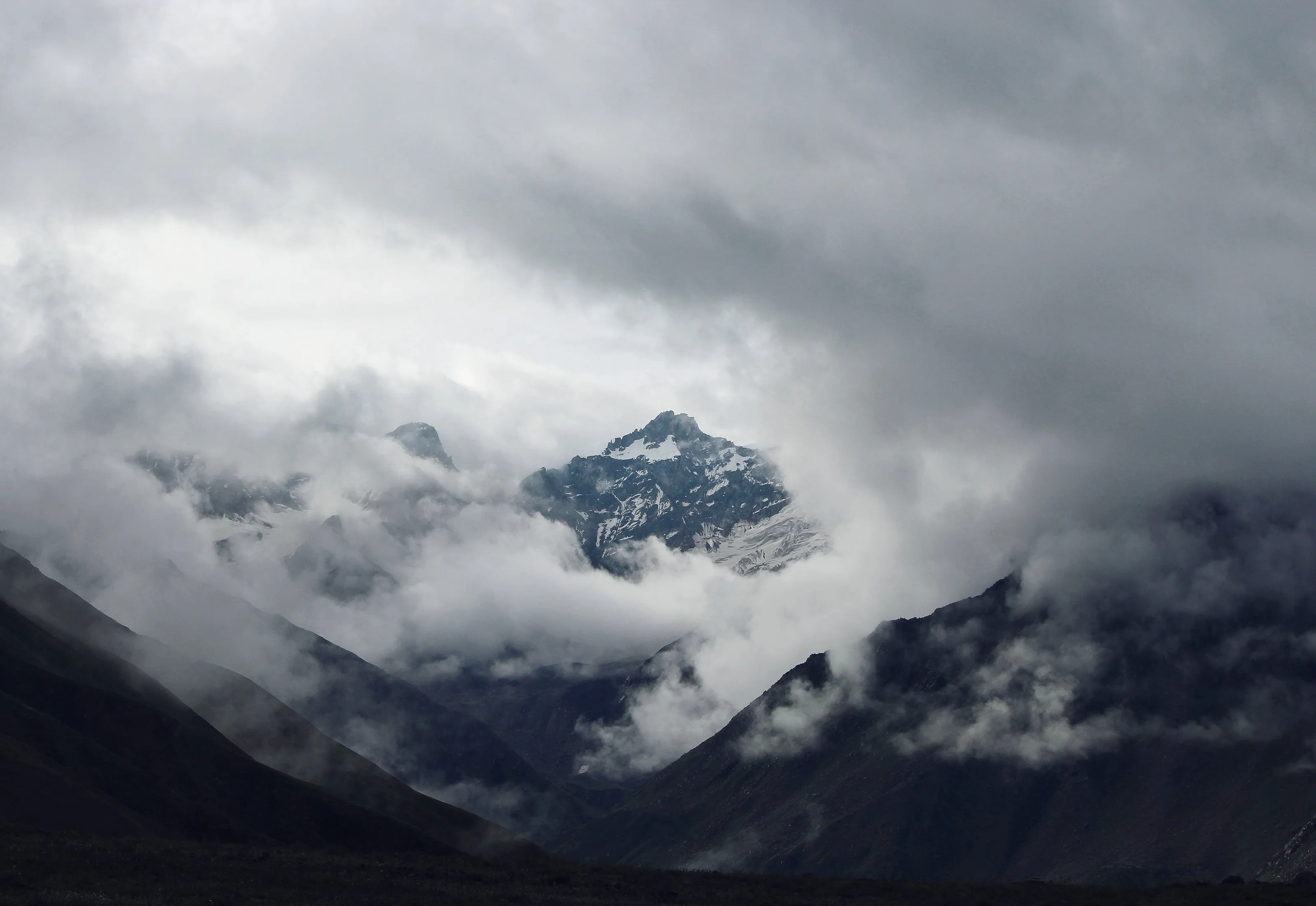 The majestic distant peak