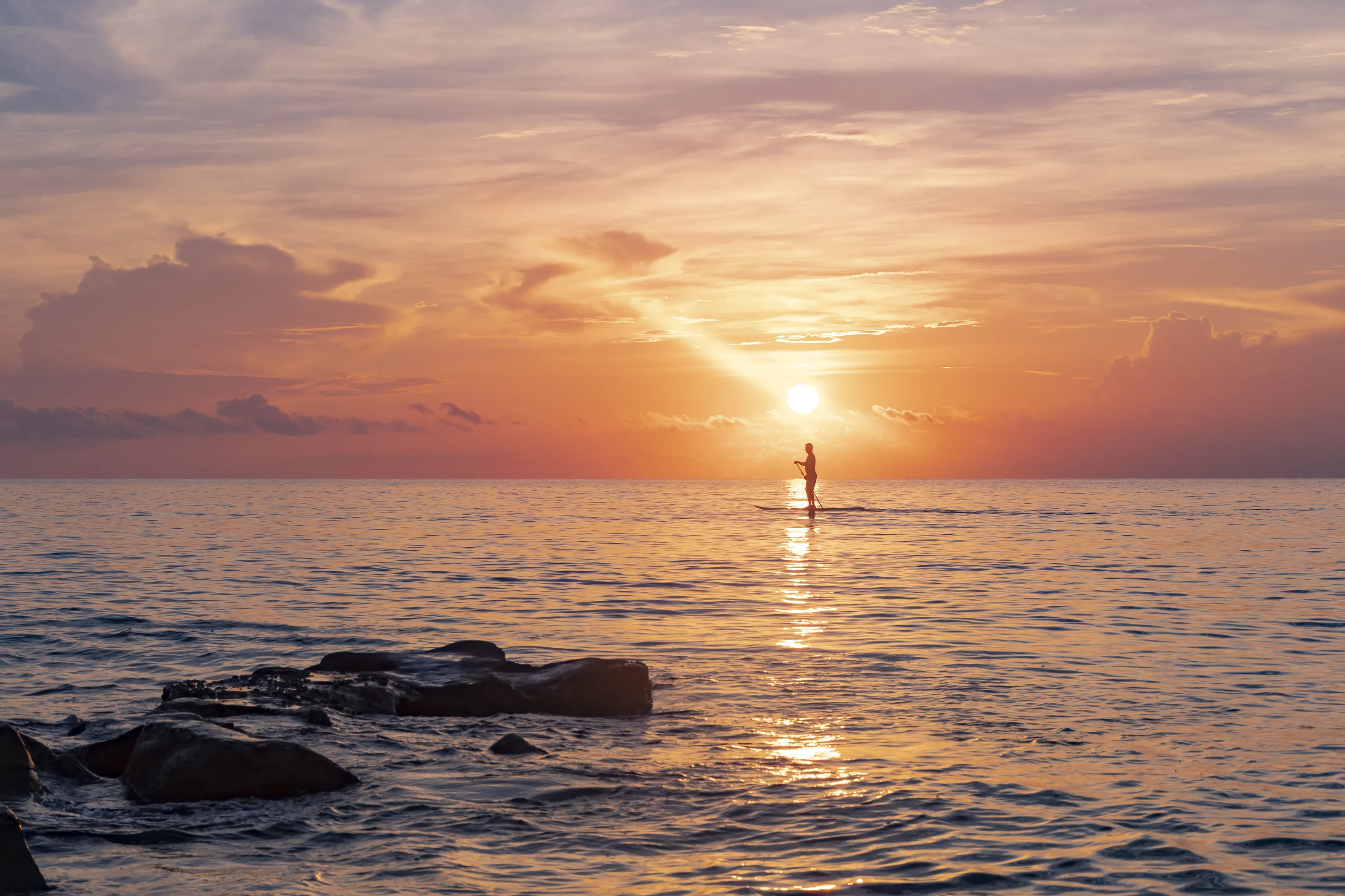 Paddleboarding solitude