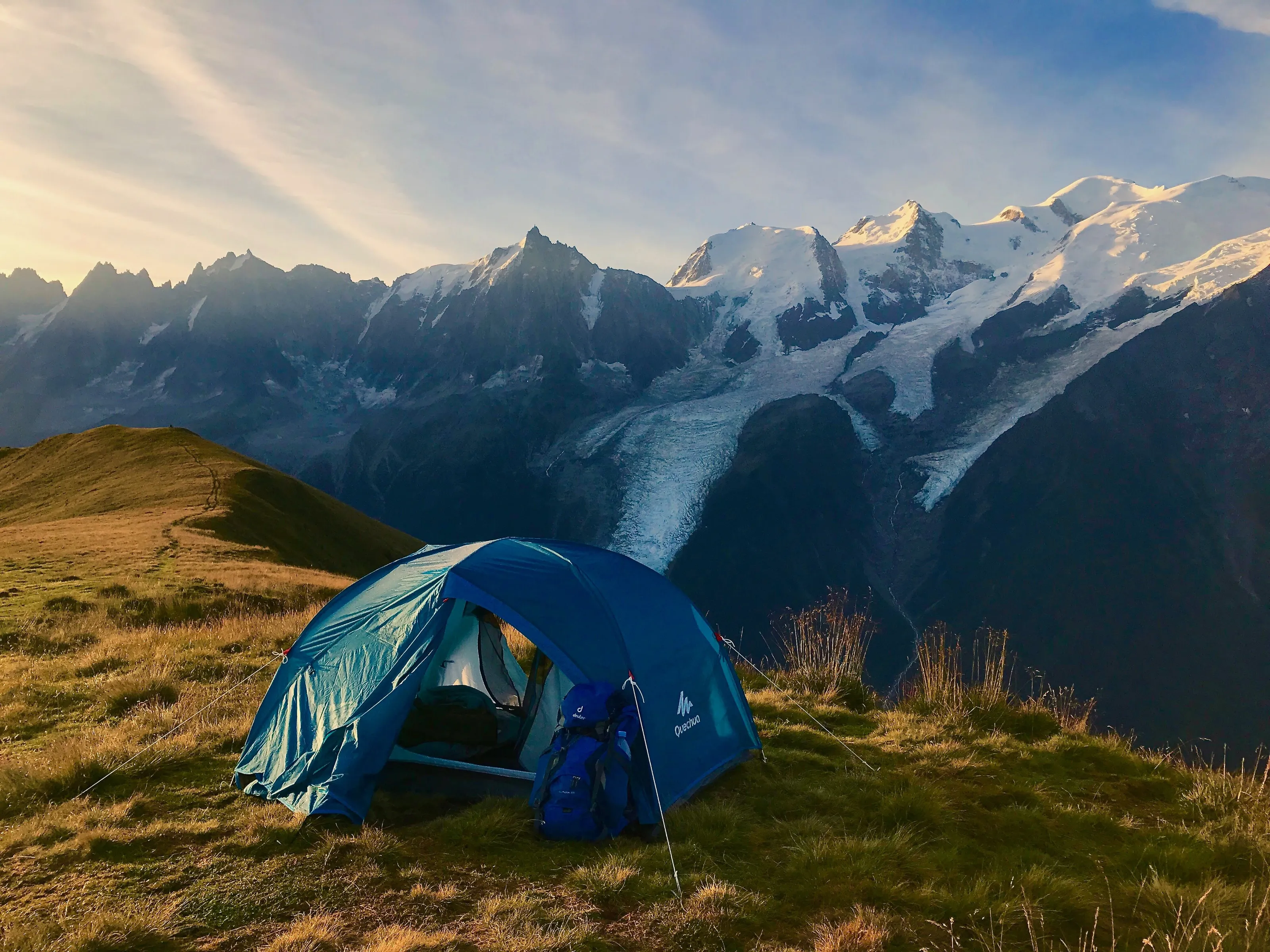 Camp toward The Mont Blanc