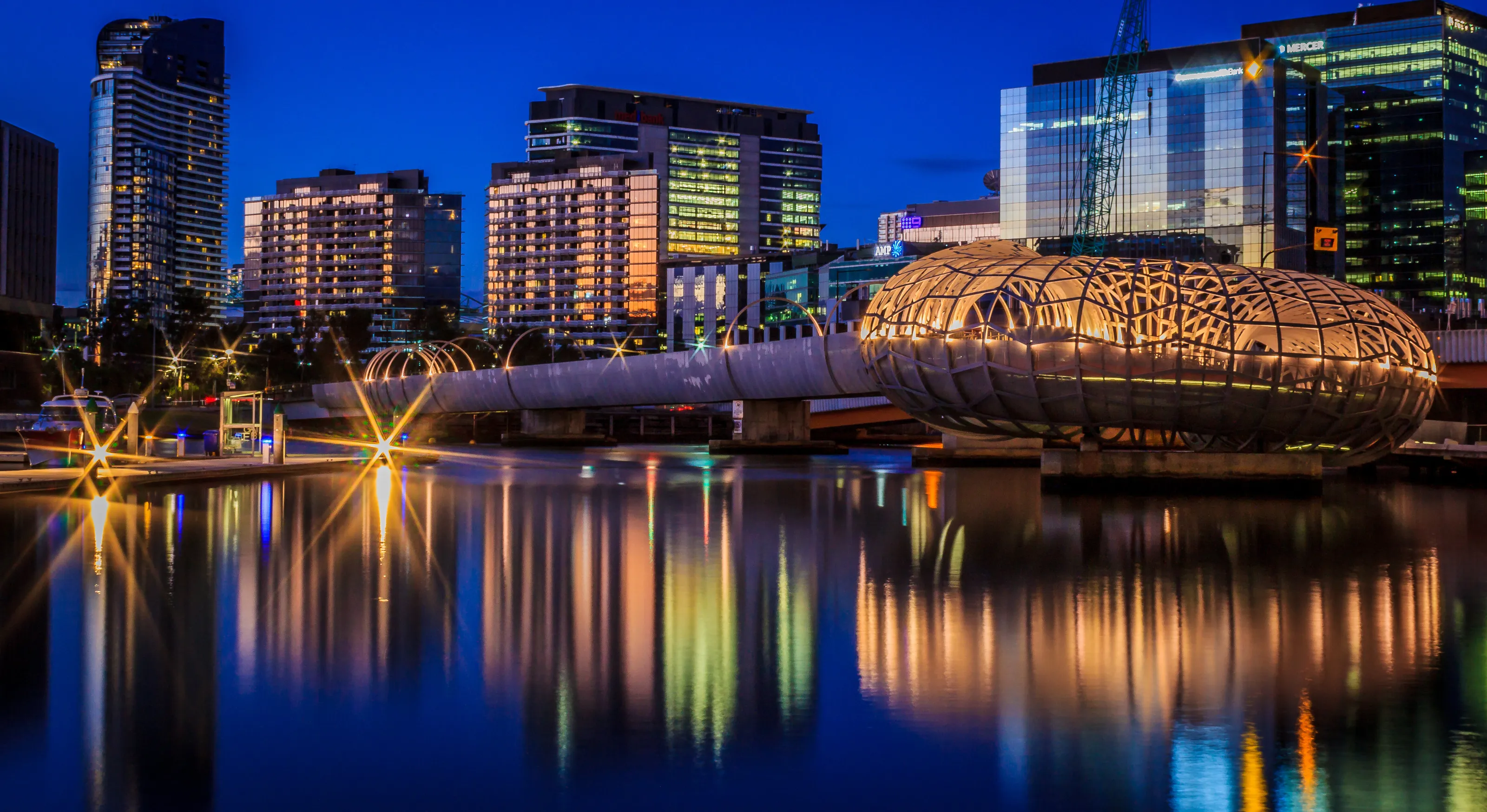 Bridge at night.