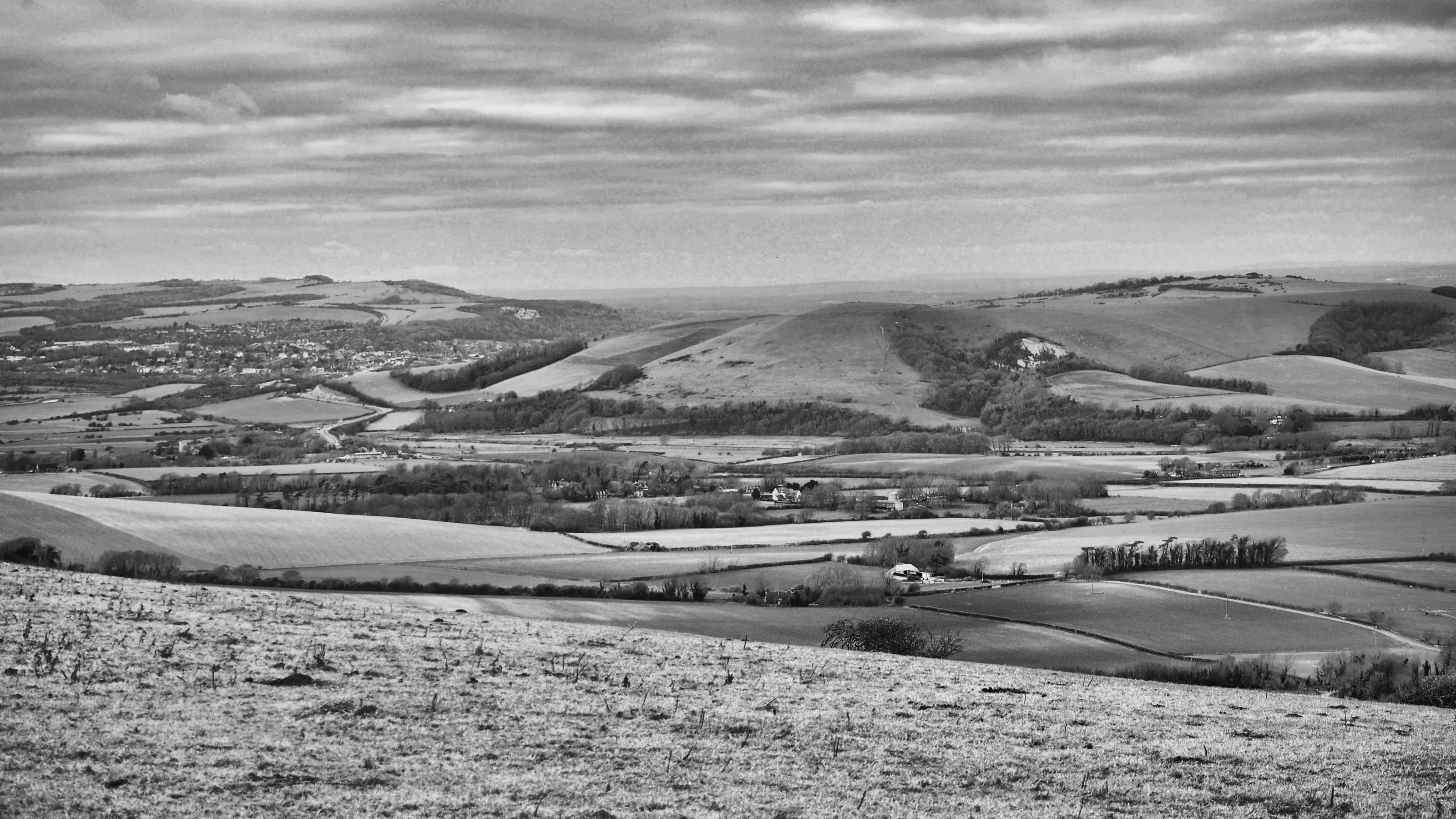 Mount Caburn and Lewes, East Sussex