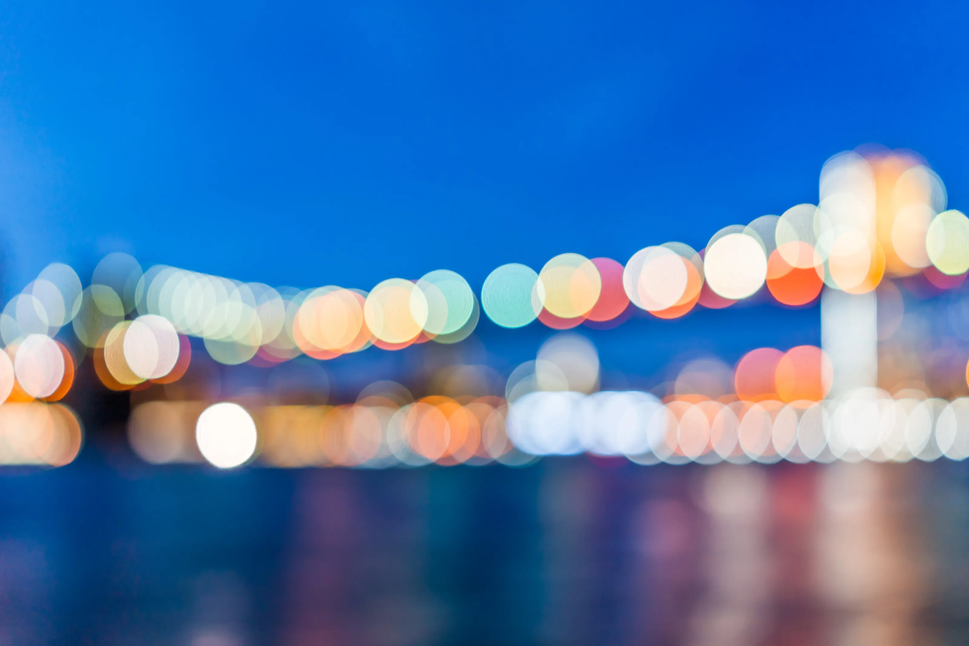 Brooklyn Bridge Bokeh at Night