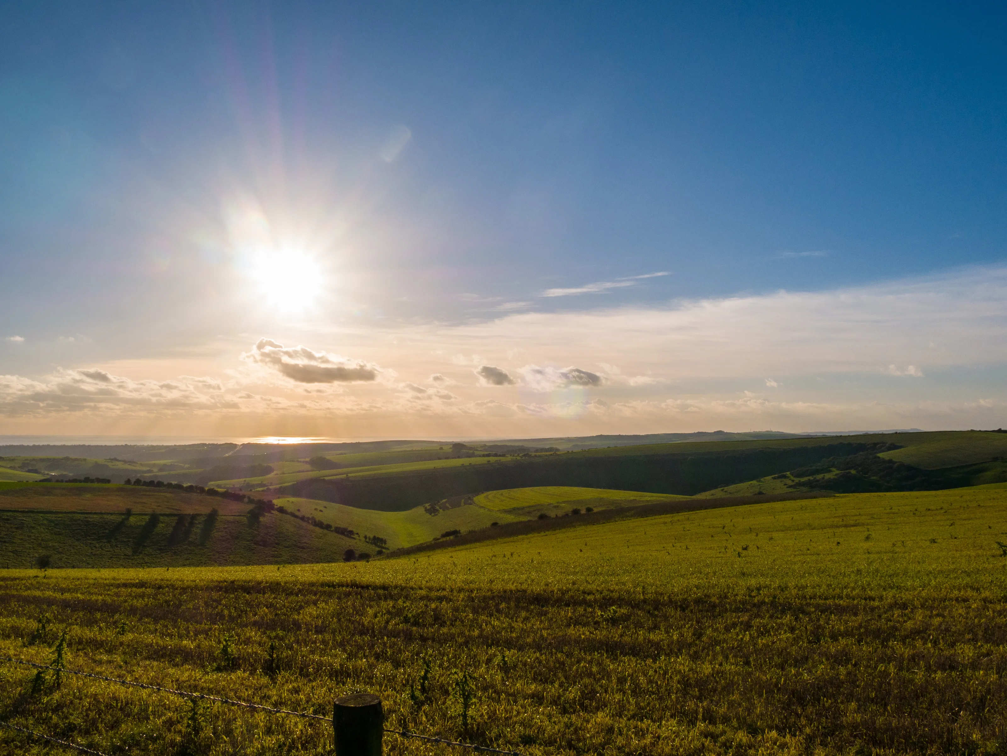 South Downs at the end of the day