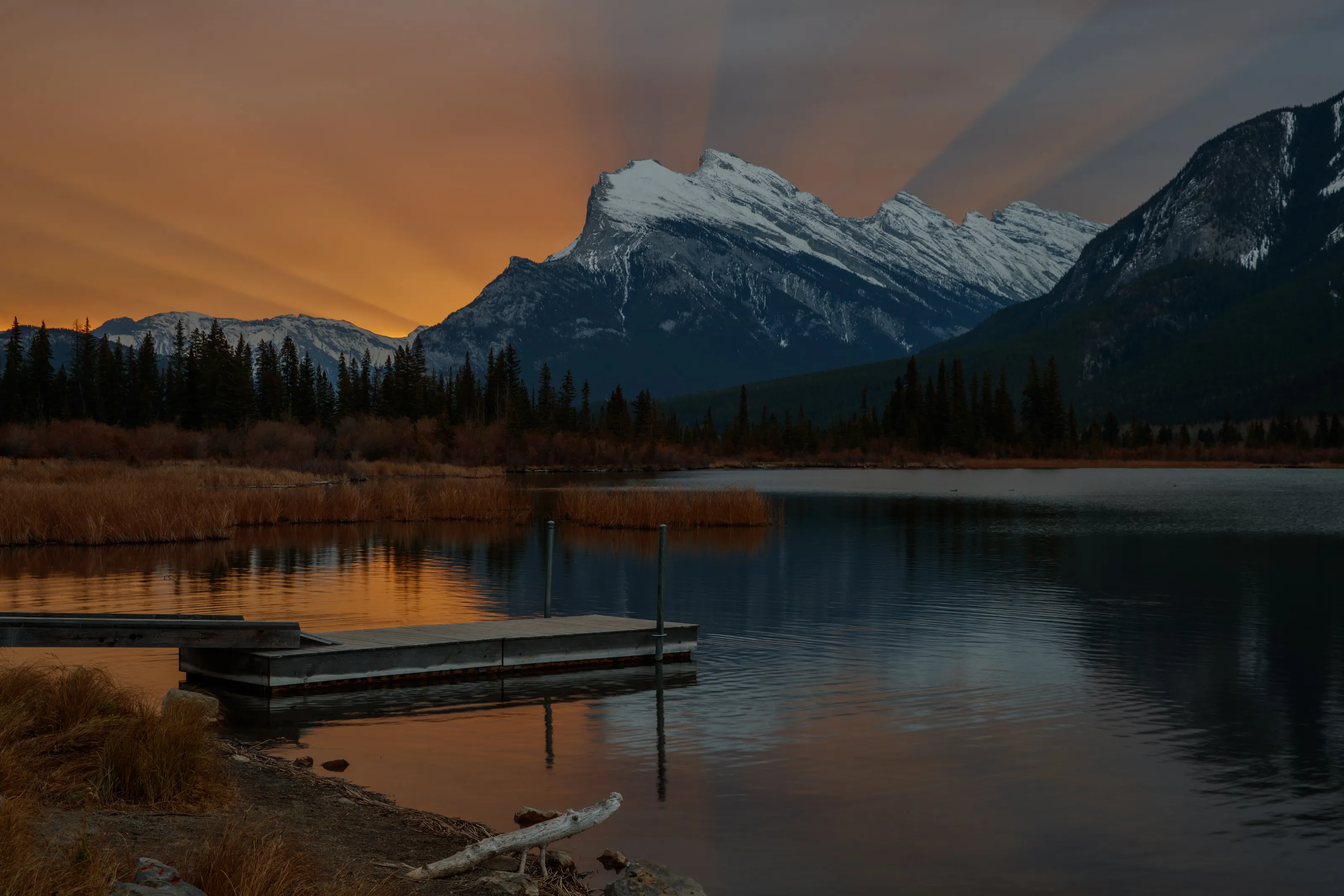 Mount Rundle Sunrise Reflections
