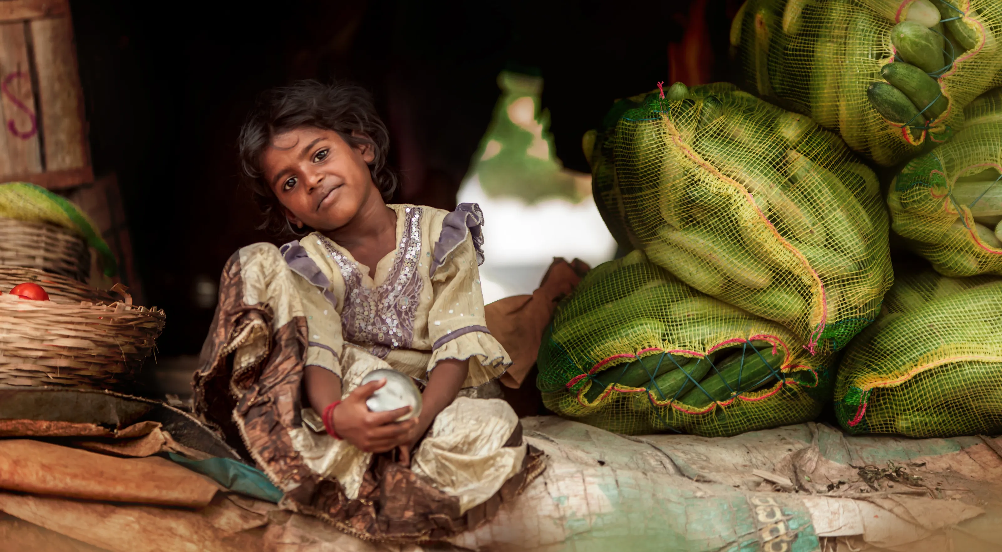vegetable seller girl
