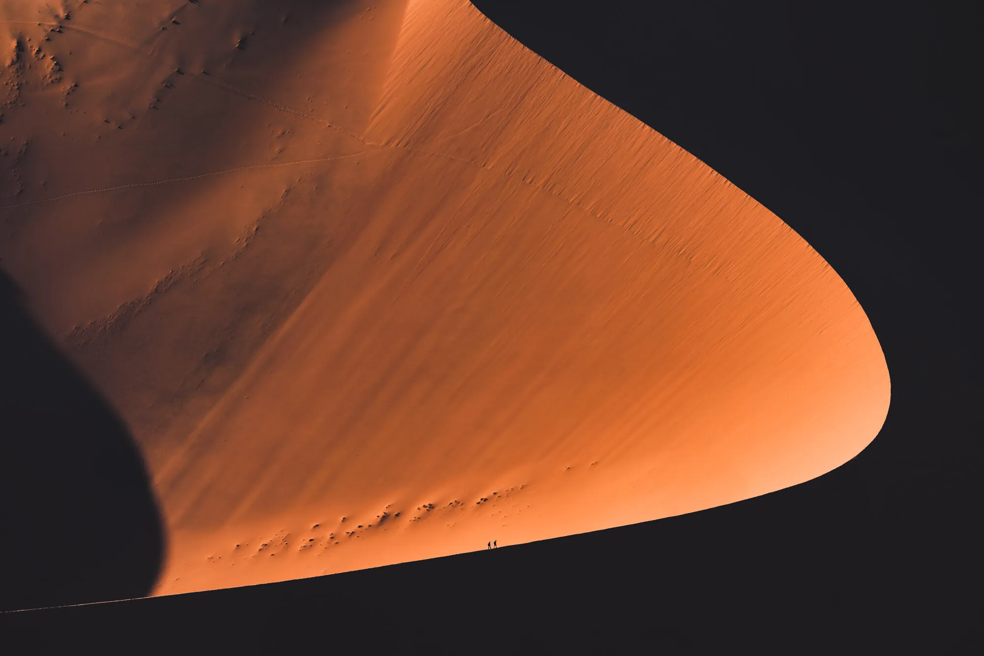 Hikers on Sand Dune