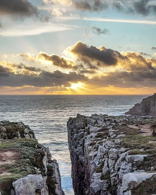 Winter evening on the Pembrokeshire coast.