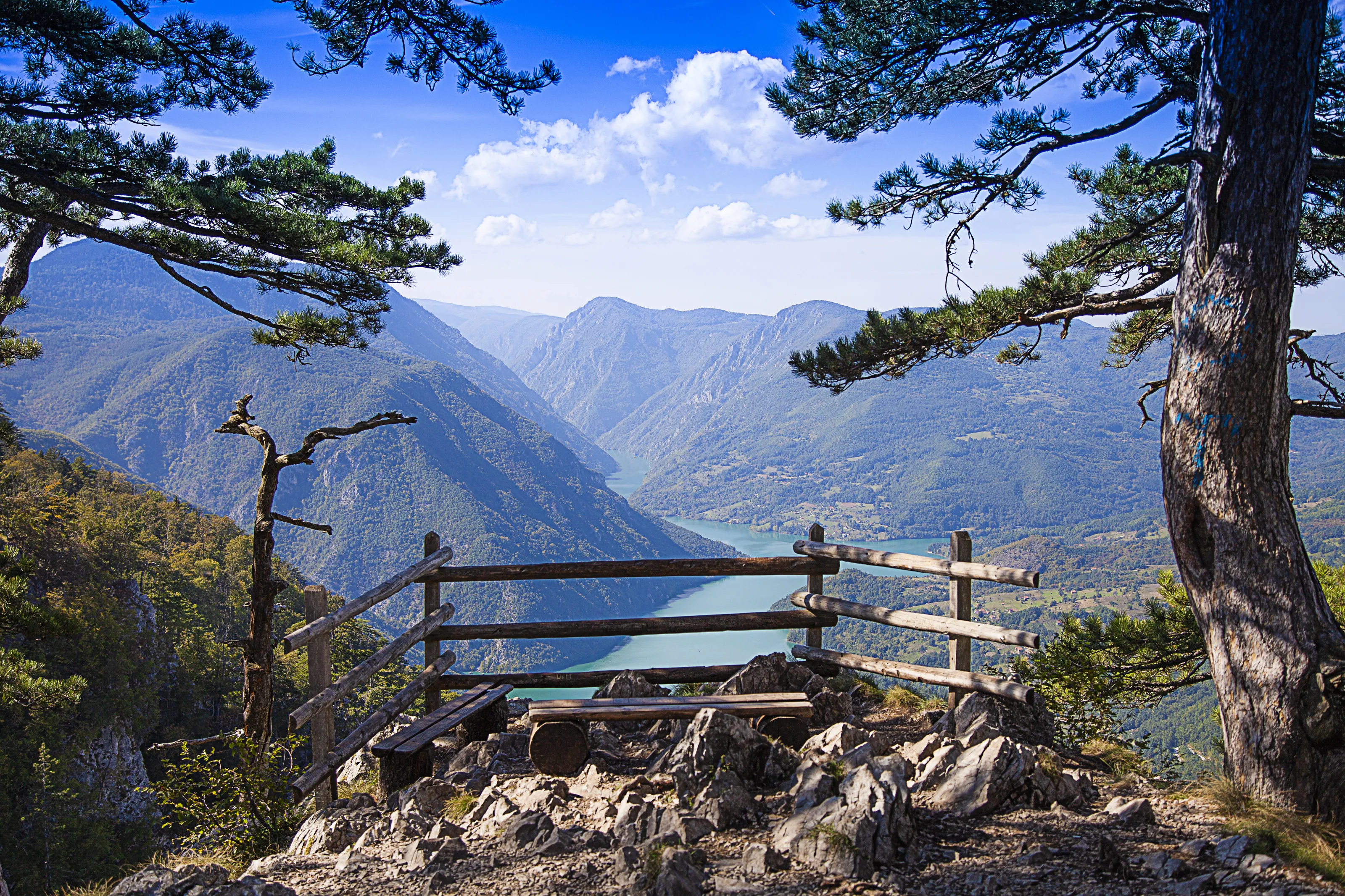 A View from the Tara mountain towards the Drina river