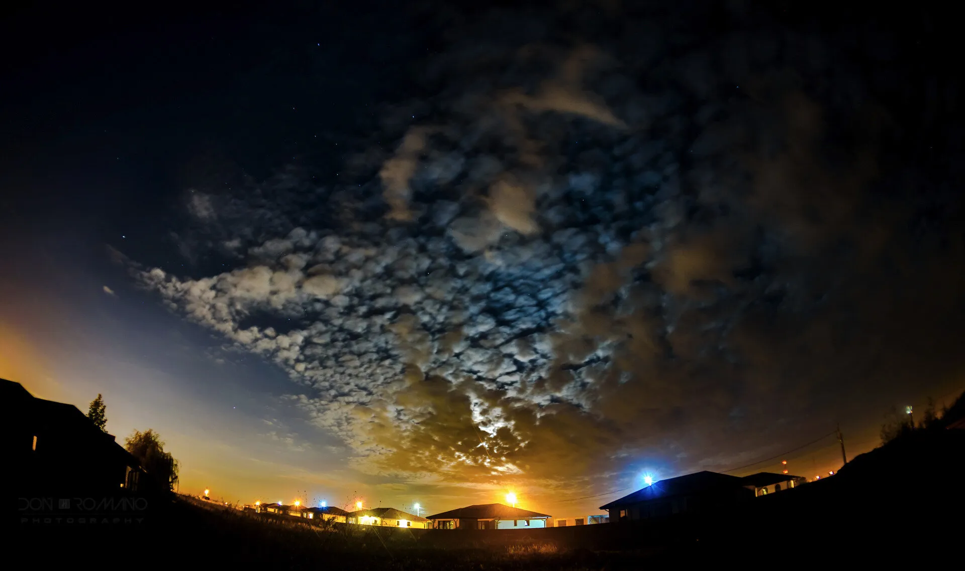 Moonlight over the clouds