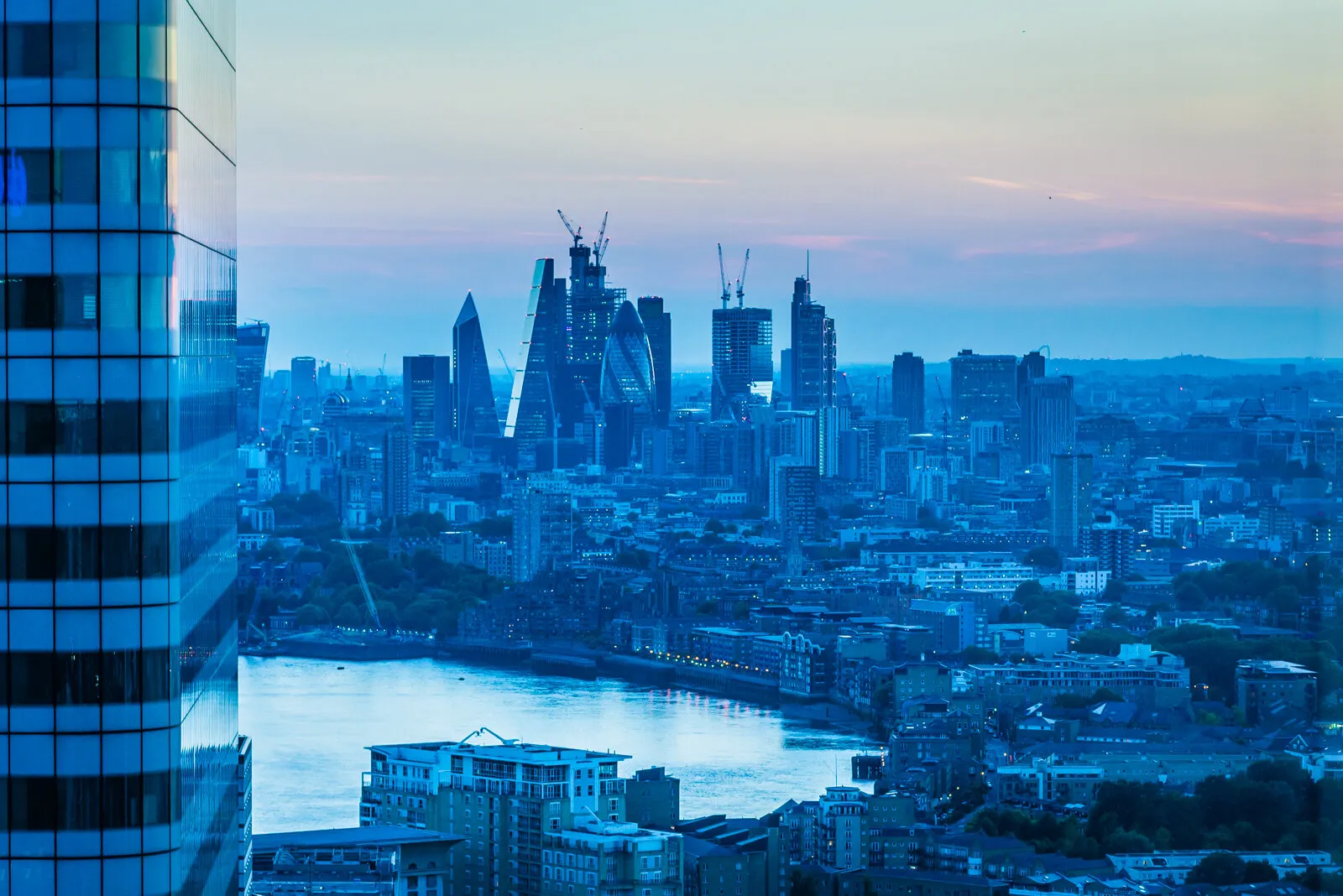 The London Skyline From Docklands